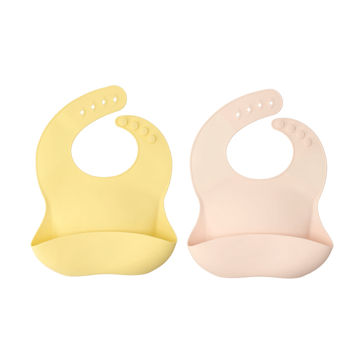 Silly Lätzchen Silikon 2er-Pack - Blush-lemon - Scandi Living