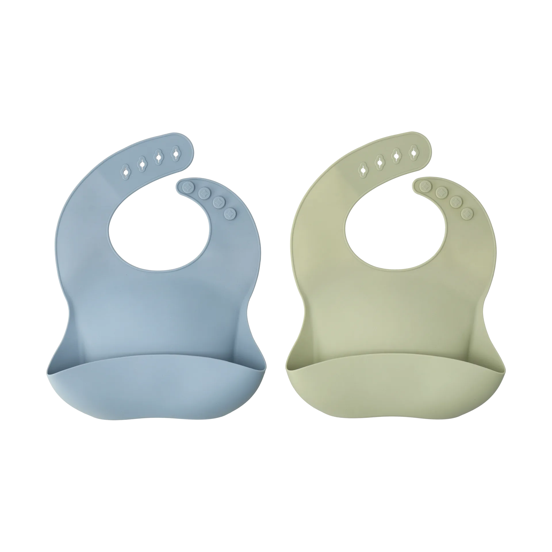 Silly Lätzchen Silikon 2er-Pack, Green-blue Scandi Living