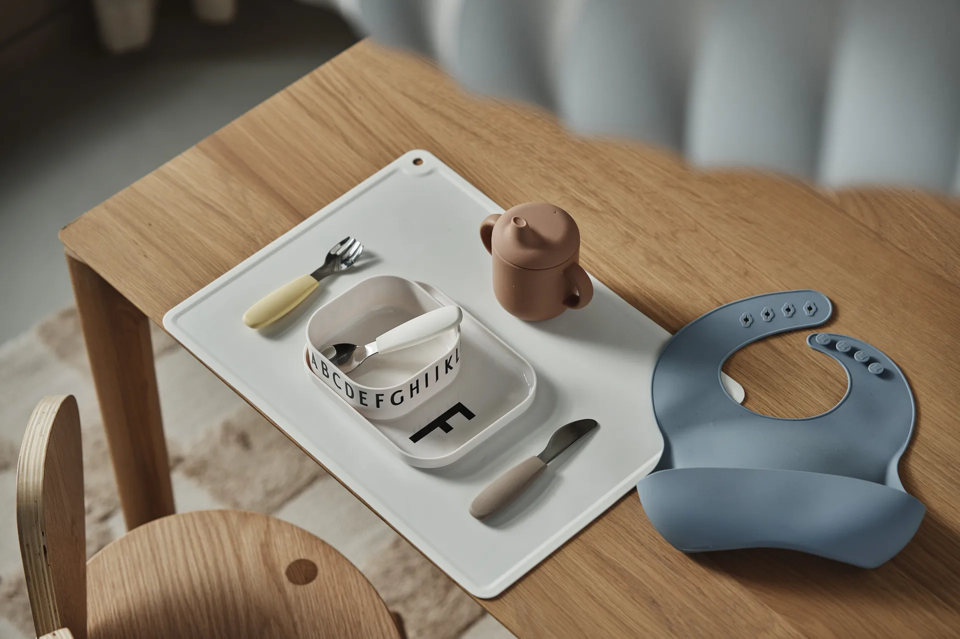 Silly Lätzchen Silikon 2er-Pack, Green-blue Scandi Living