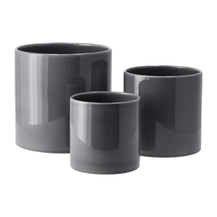 Sleek Blumentopf Ø 12 cm, Charcoal Scandi Living