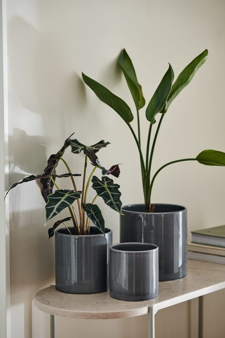 Sleek Blumentopf Ø 15 cm, Charcoal Scandi Living