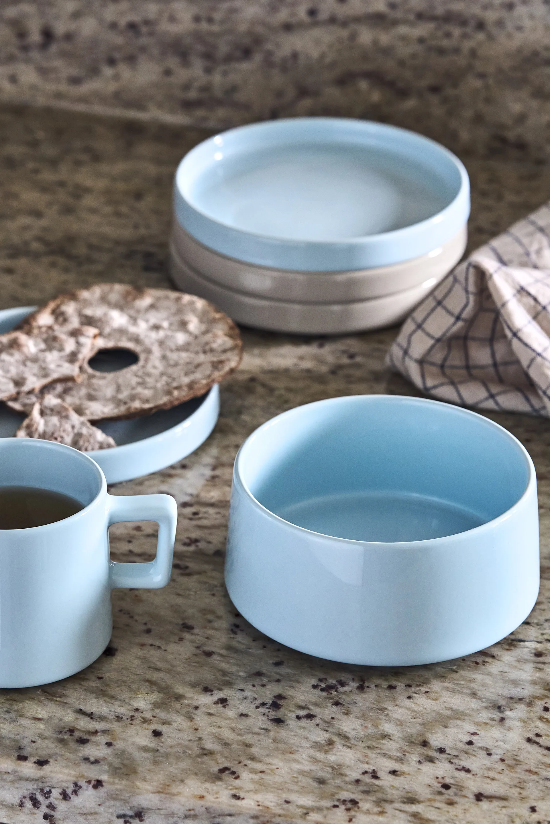 Taper Frühstücks-Set 12 Teile - Hellblau Scandi Living
