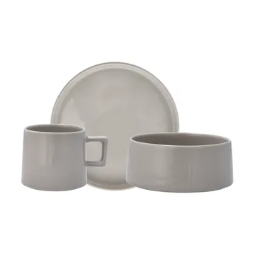 Taper Frühstücks-Set 12 Teile - Hellgrau - Scandi Living