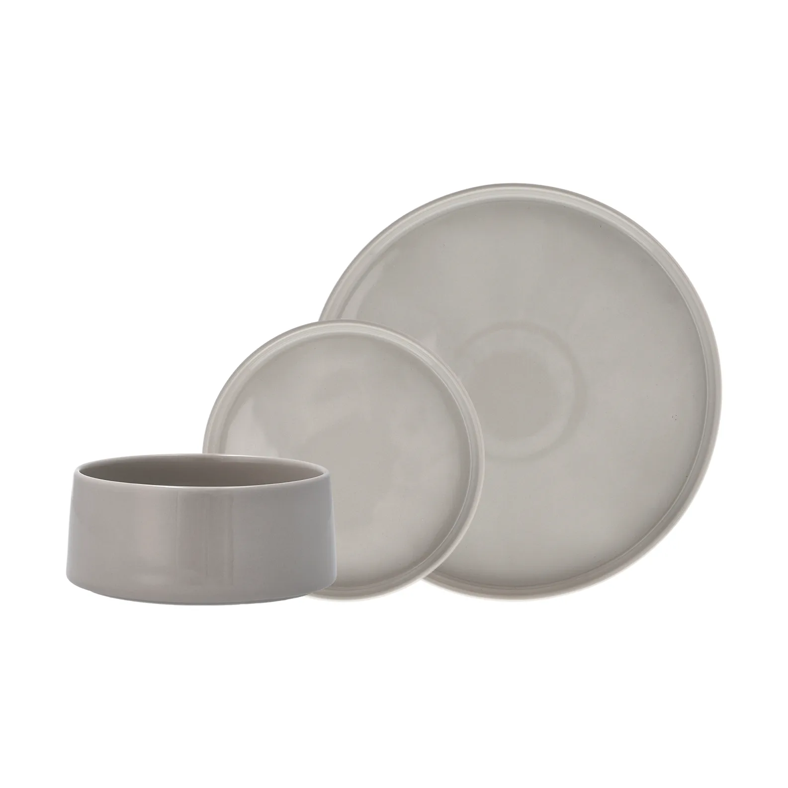 Taper Service-Set 12 Teile - Hellgrau,  Scandi Living