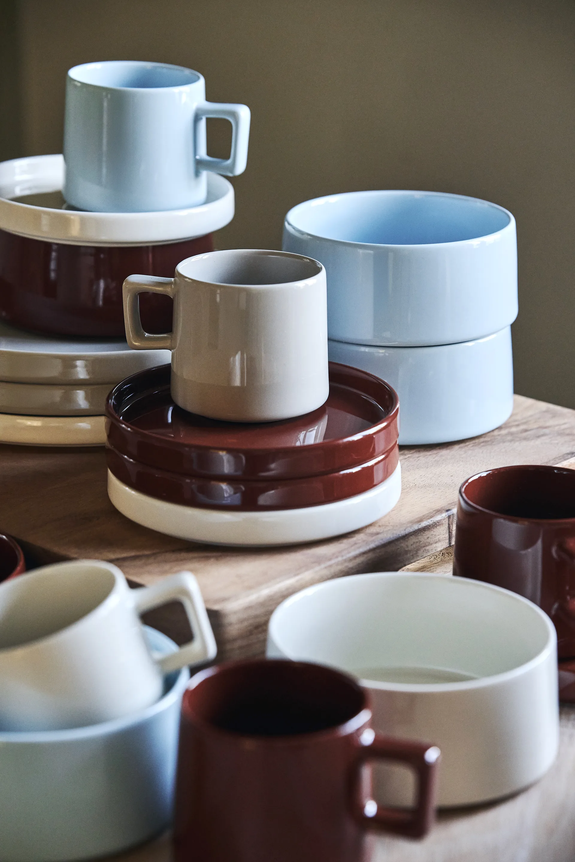 Taper Teller 14 cm, Rot Scandi Living