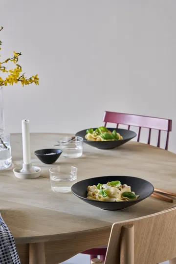 Terra Pastateller - Schwarz Steinzeug, Ø22,5 cm - Scandi Living