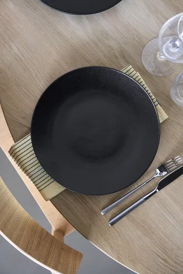 Terra Speiseteller - Schwarz Steinzeug, Ø26,5 cm - Scandi Living