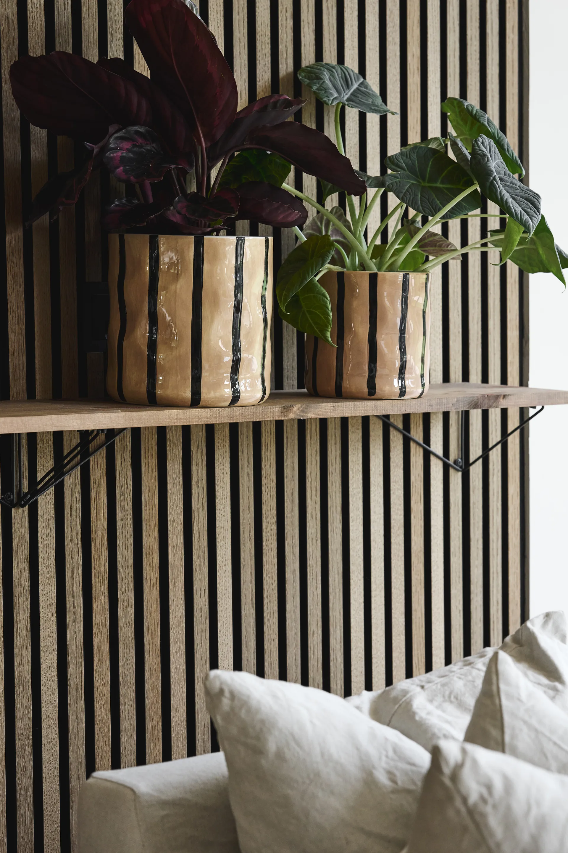 Thrive Blumentopf Ø16cm, Beige-schwarz Scandi Living