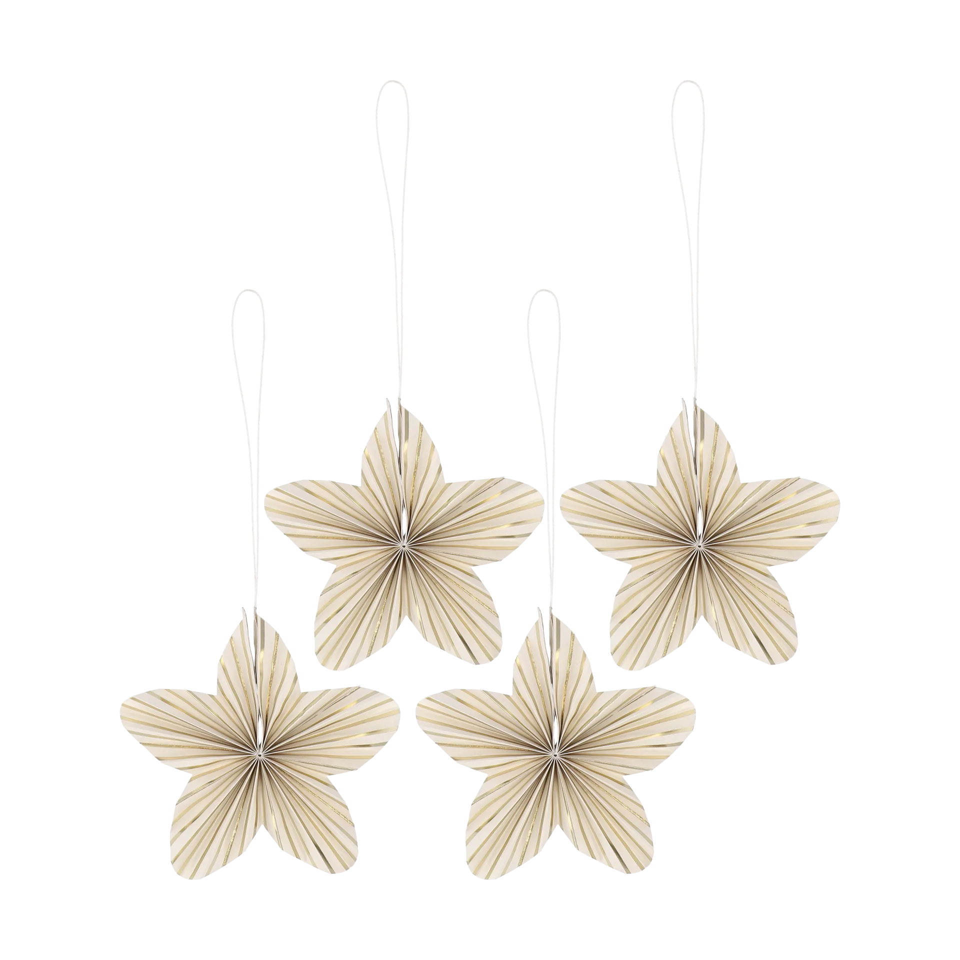 Twinkle Christbaumschmuck 4er-Pack, Gold gestreift Scandi Living