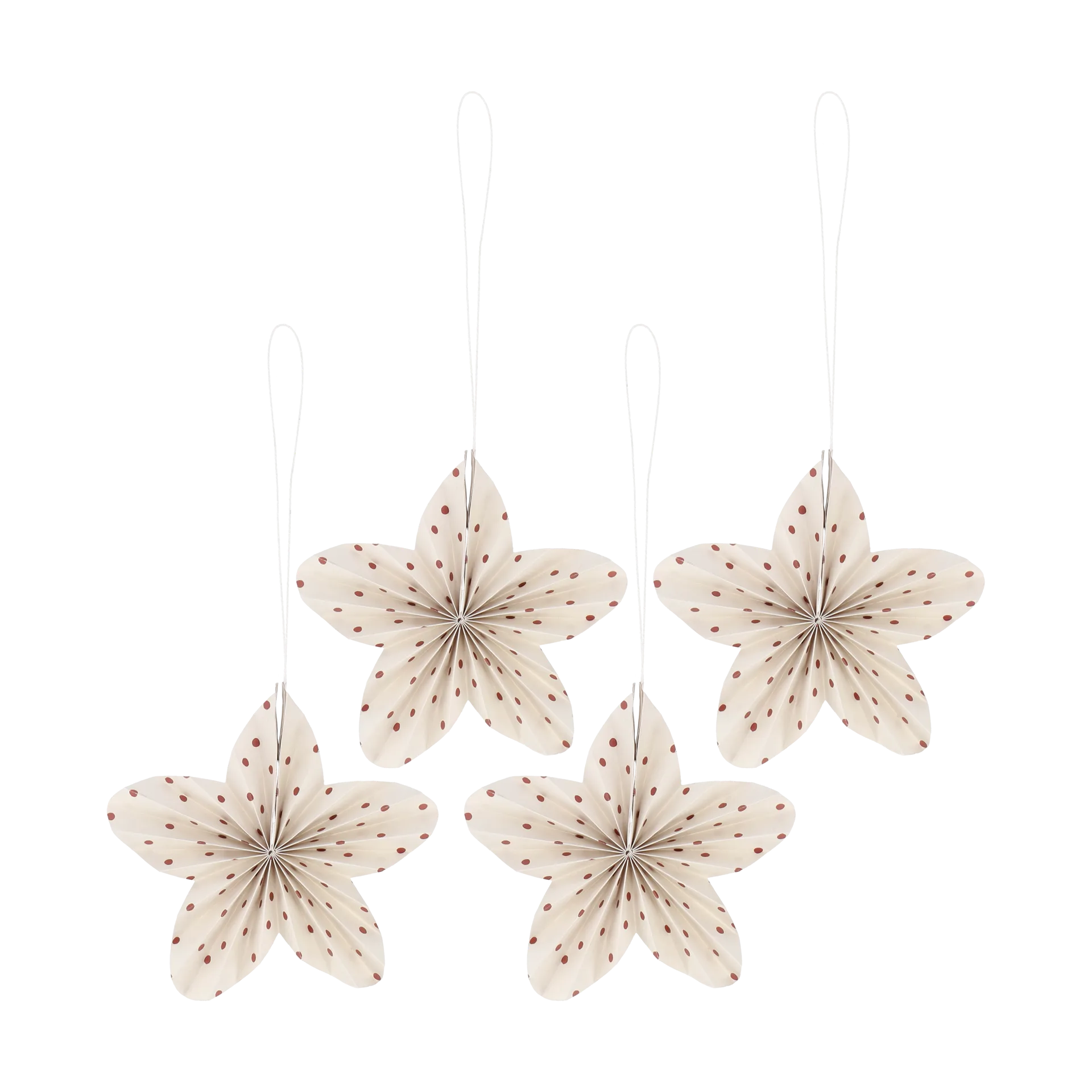 Twinkle Christbaumschmuck 4er-Pack, Rot gepunktet Scandi Living