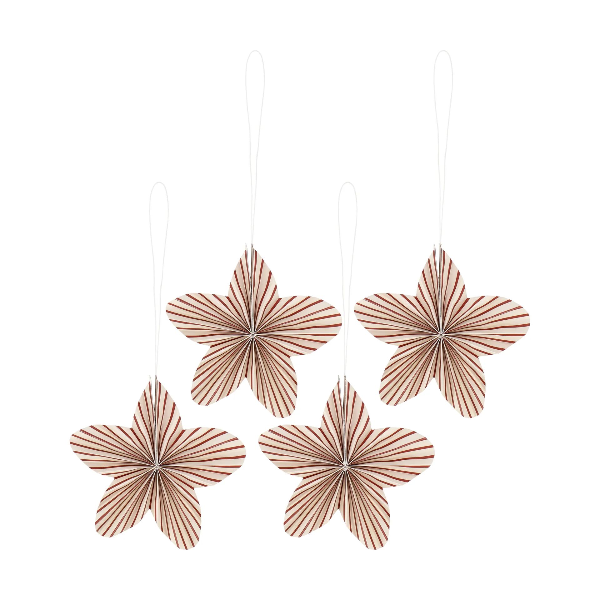 Twinkle Christbaumschmuck 4er-Pack, Rot gestreift Scandi Living