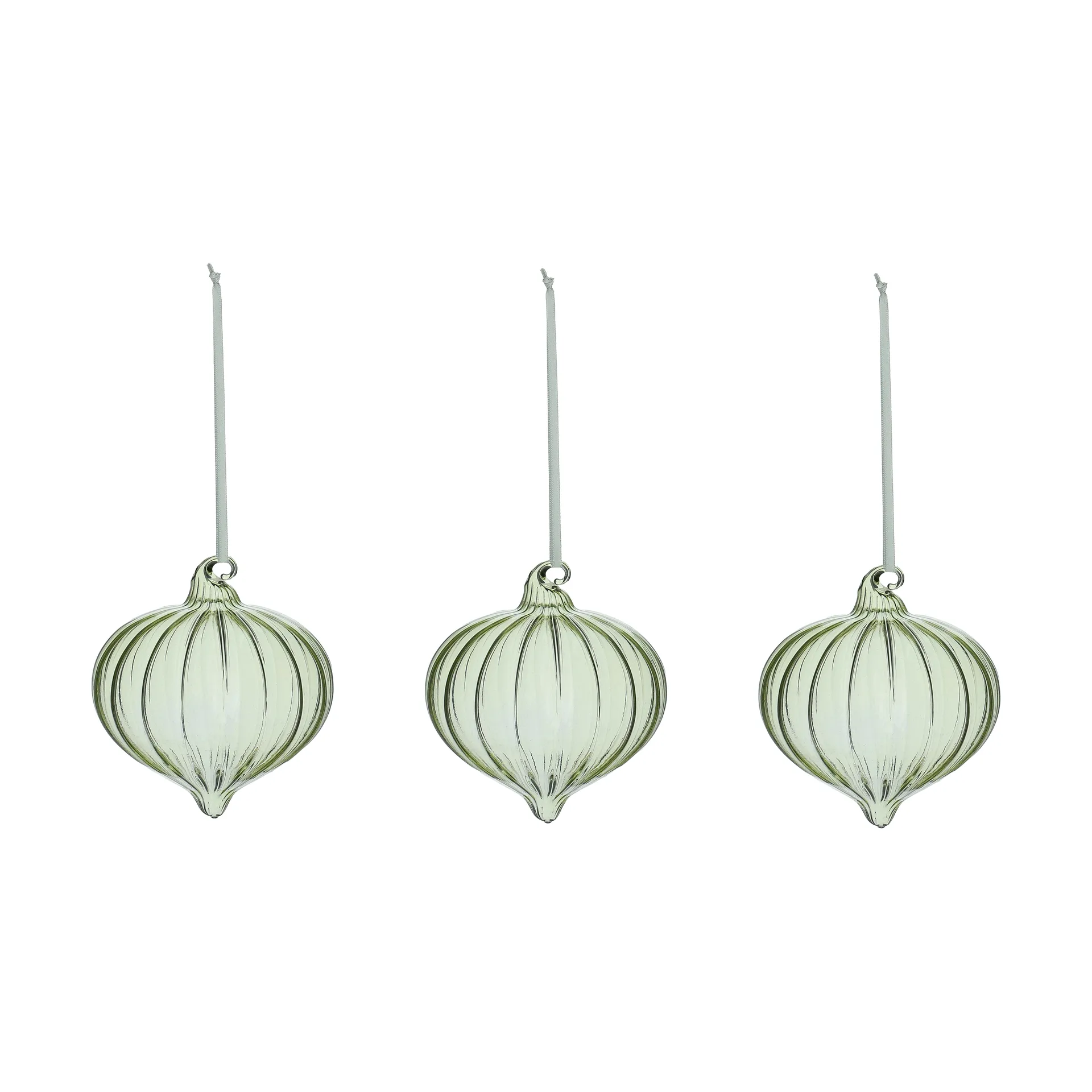 Whisper Christbaumkugel, 3er-Pack, Grün Scandi Living