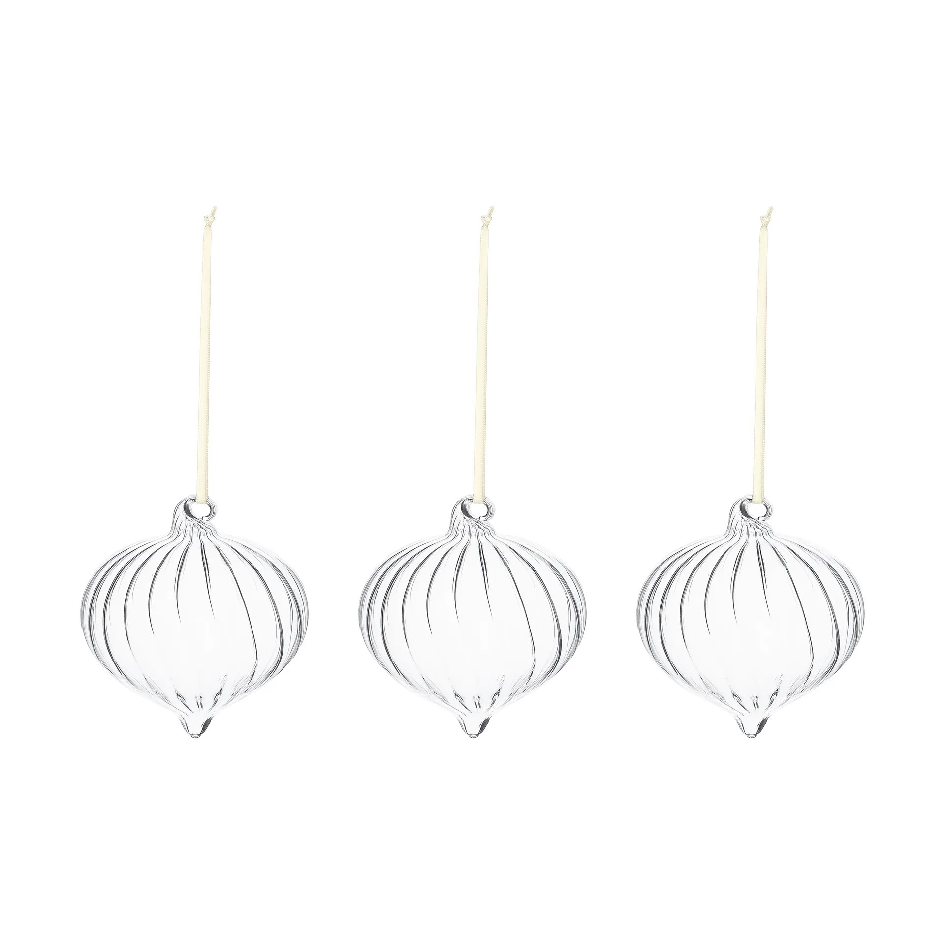 Whisper Christbaumkugel, 3er-Pack, Klar Scandi Living