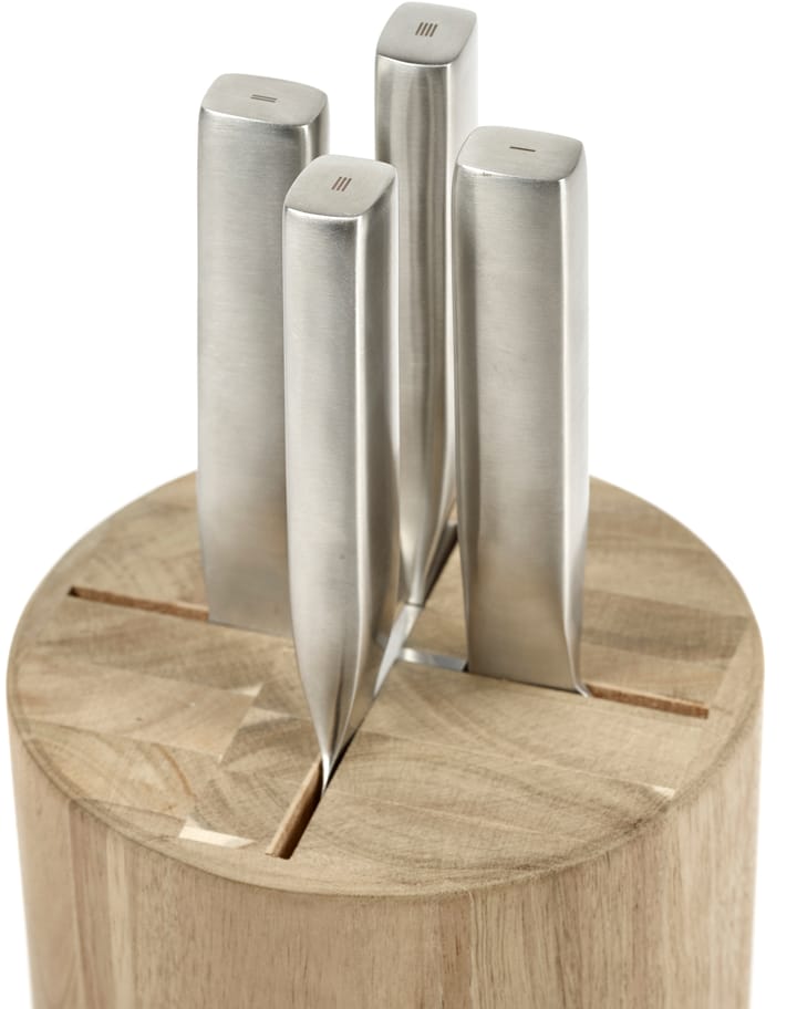 Basis Messerset mit Messerblock, 5-teilig, Wood-steel grey Serax