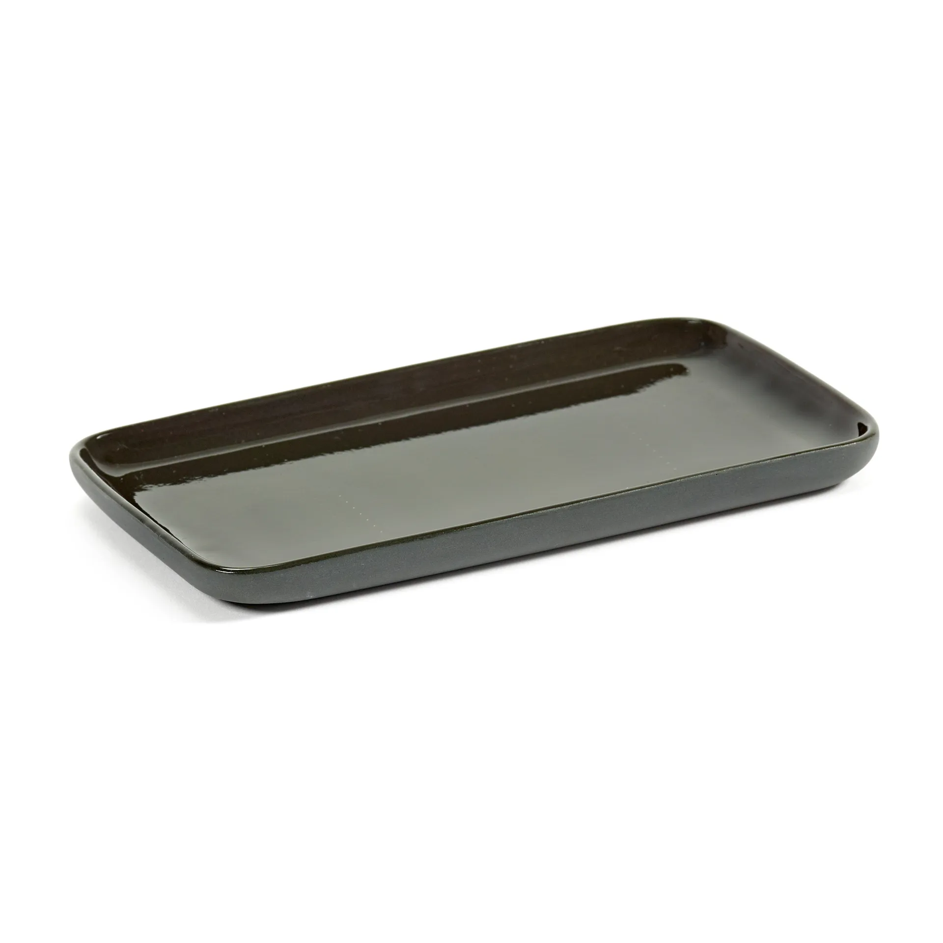 Cose Tablett rechteckig S 9,8 x 16,2 cm, Dark Grey Serax