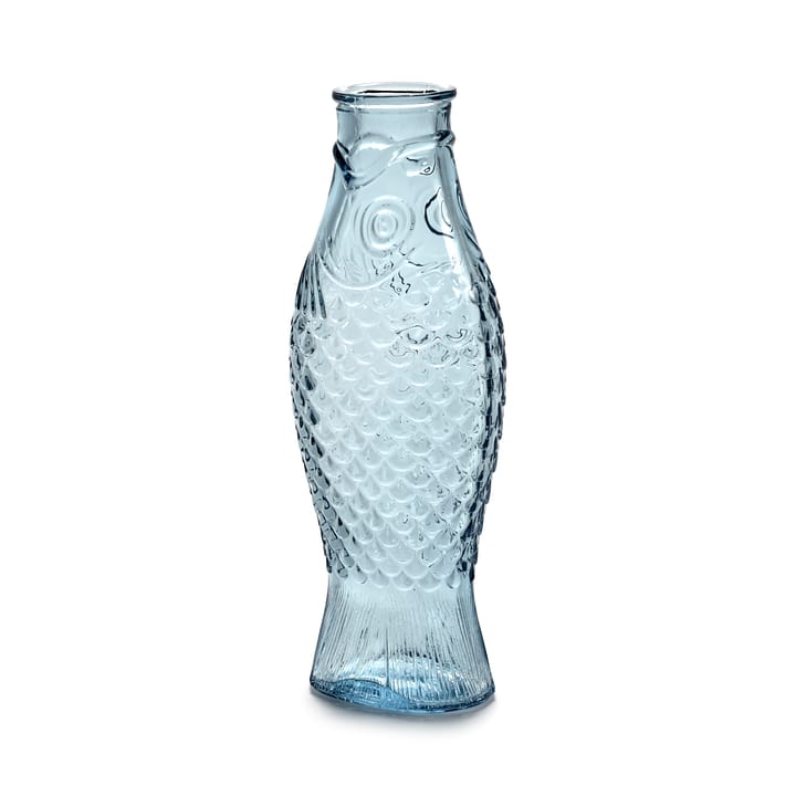Fish & Fish Glasflasche 1 l, Light blue Serax