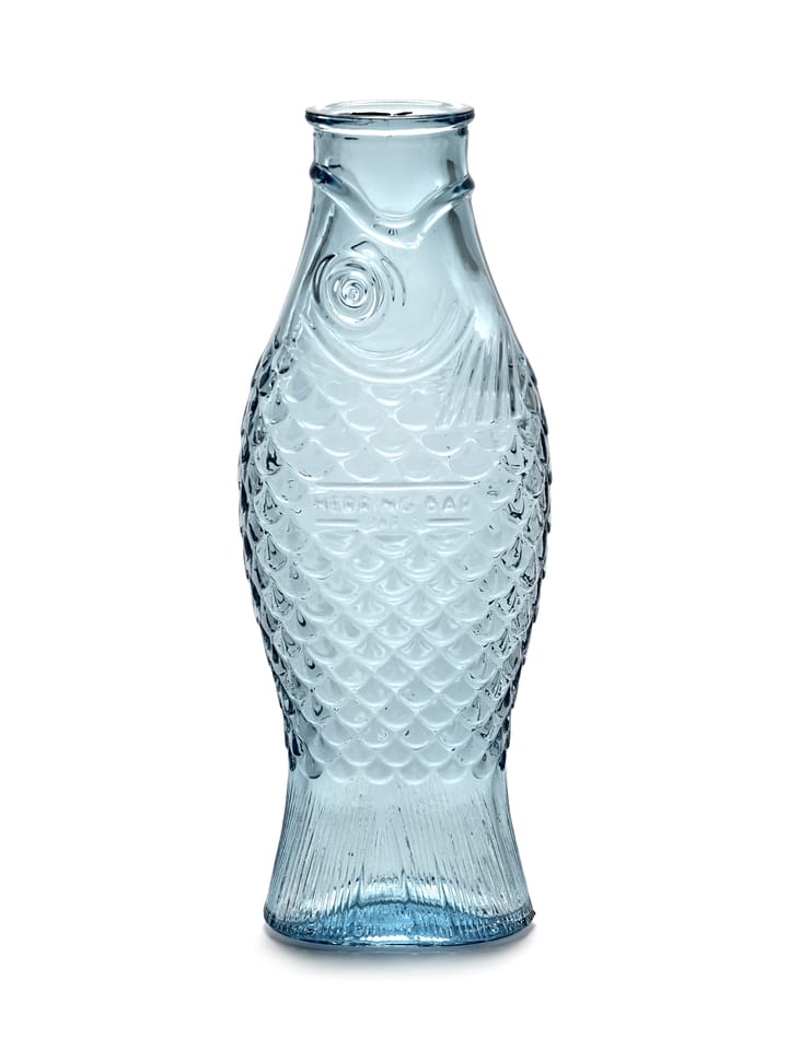 Fish & Fish Glasflasche 1 l, Light blue Serax