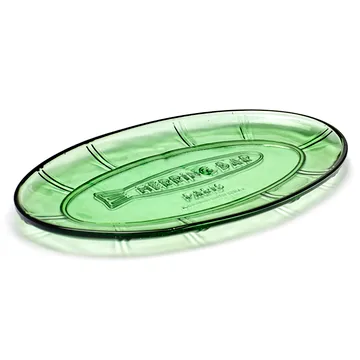 Fish & Fish ovaler Teller 17 x 31cm - Green - Serax