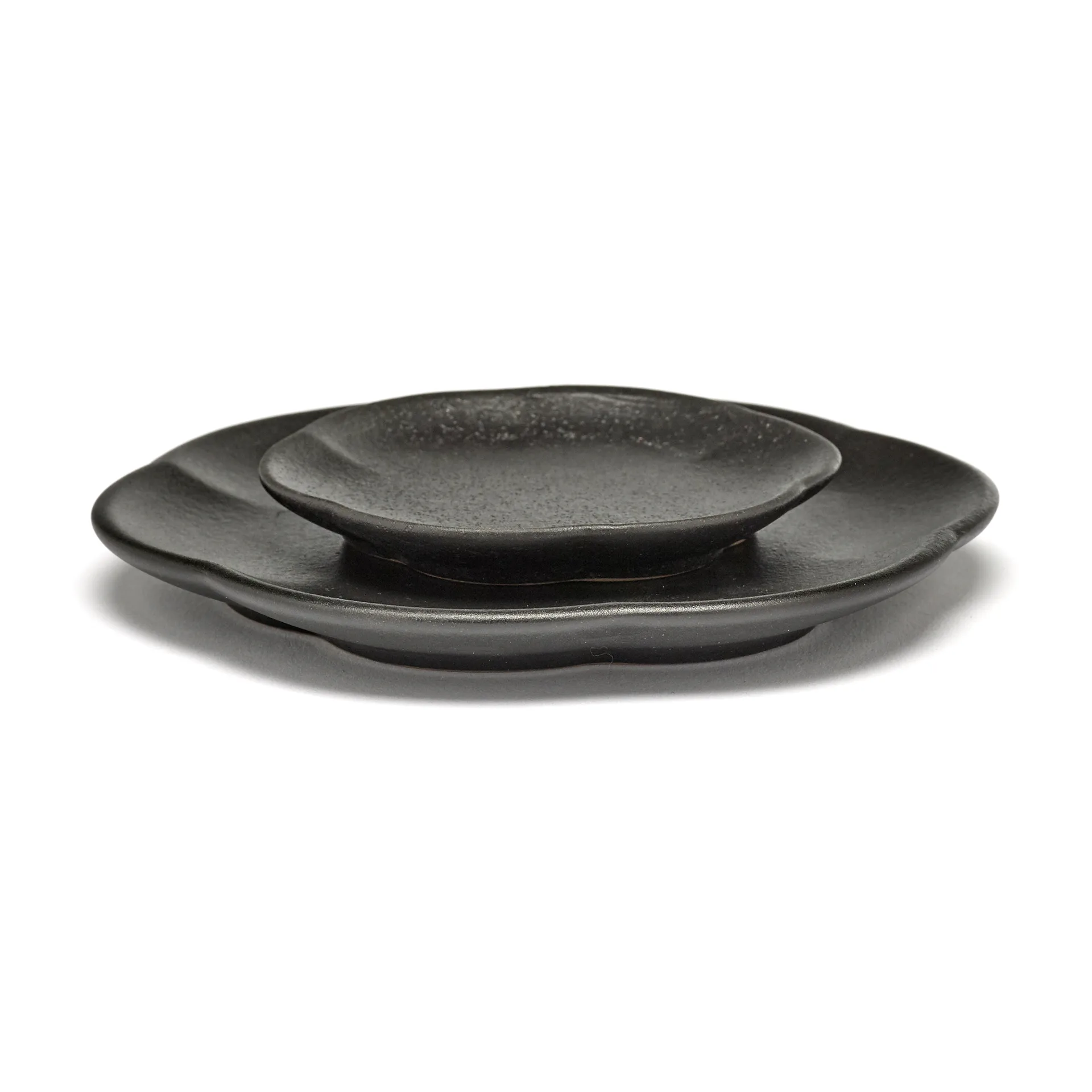 Inku gerillter Teller M Ø 13,9 cm, Black Serax