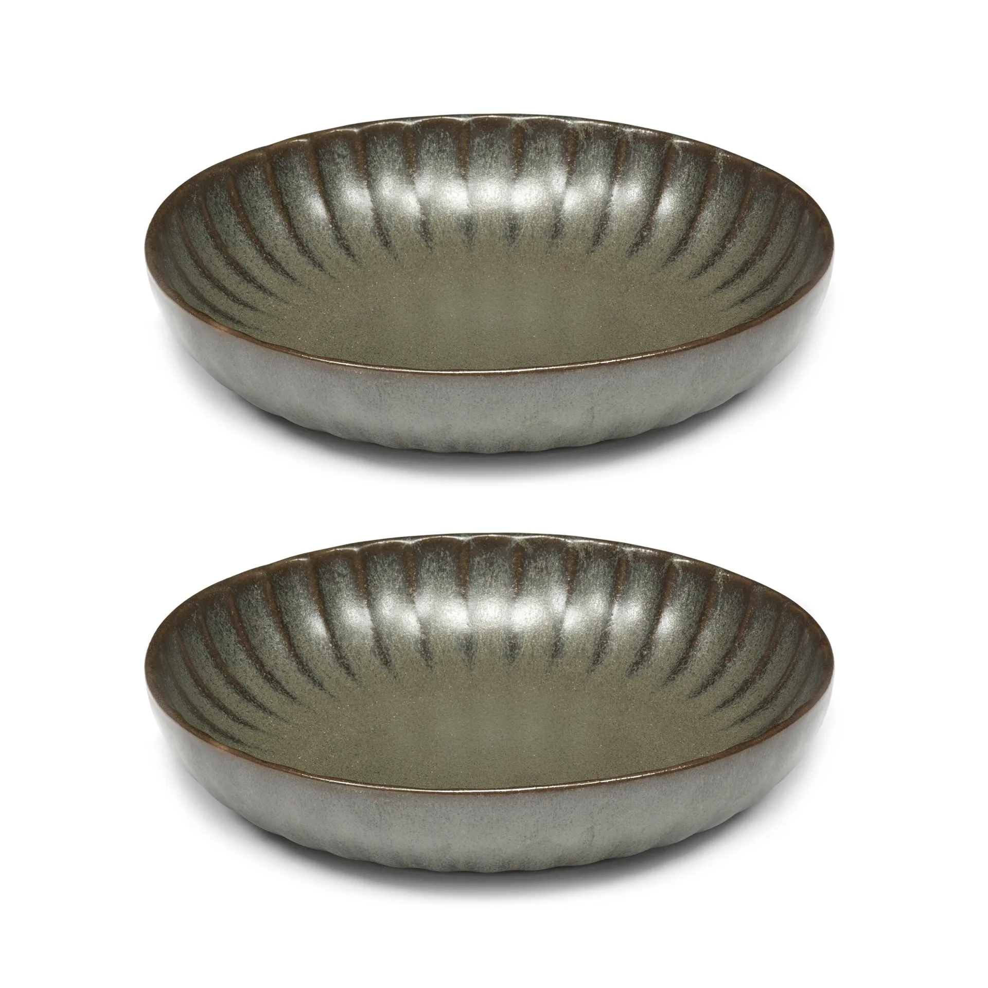 Inku high Teller S Ø19 cm 2er-Pack, Green Serax