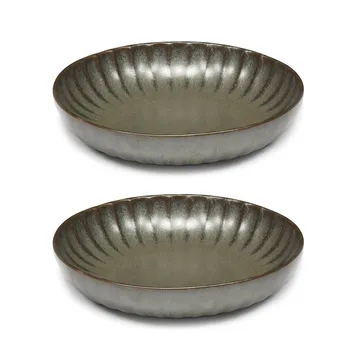 Inku high Teller S Ø19 cm 2er-Pack - Green - Serax