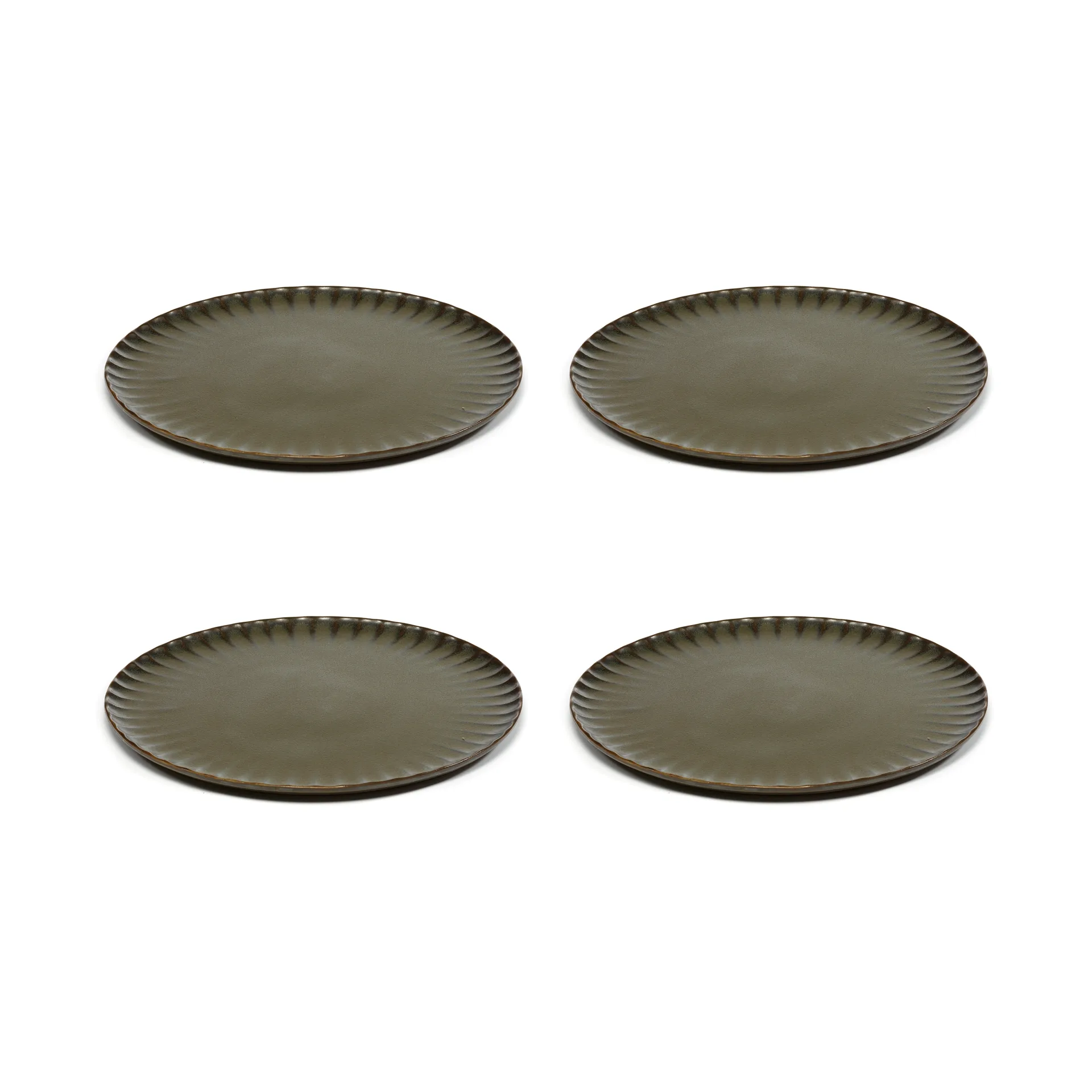 Inku Teller XL Ø27 cm 4er-Pack, Green Serax