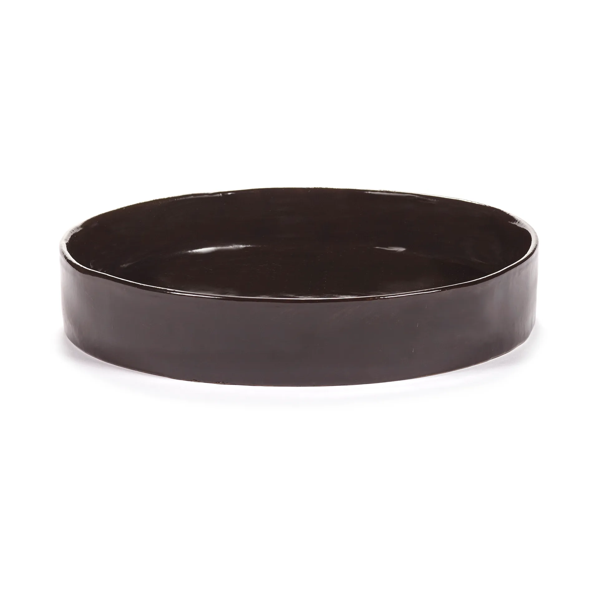 La Mère tiefer Teller L Ø25 cm, Dark brown Serax