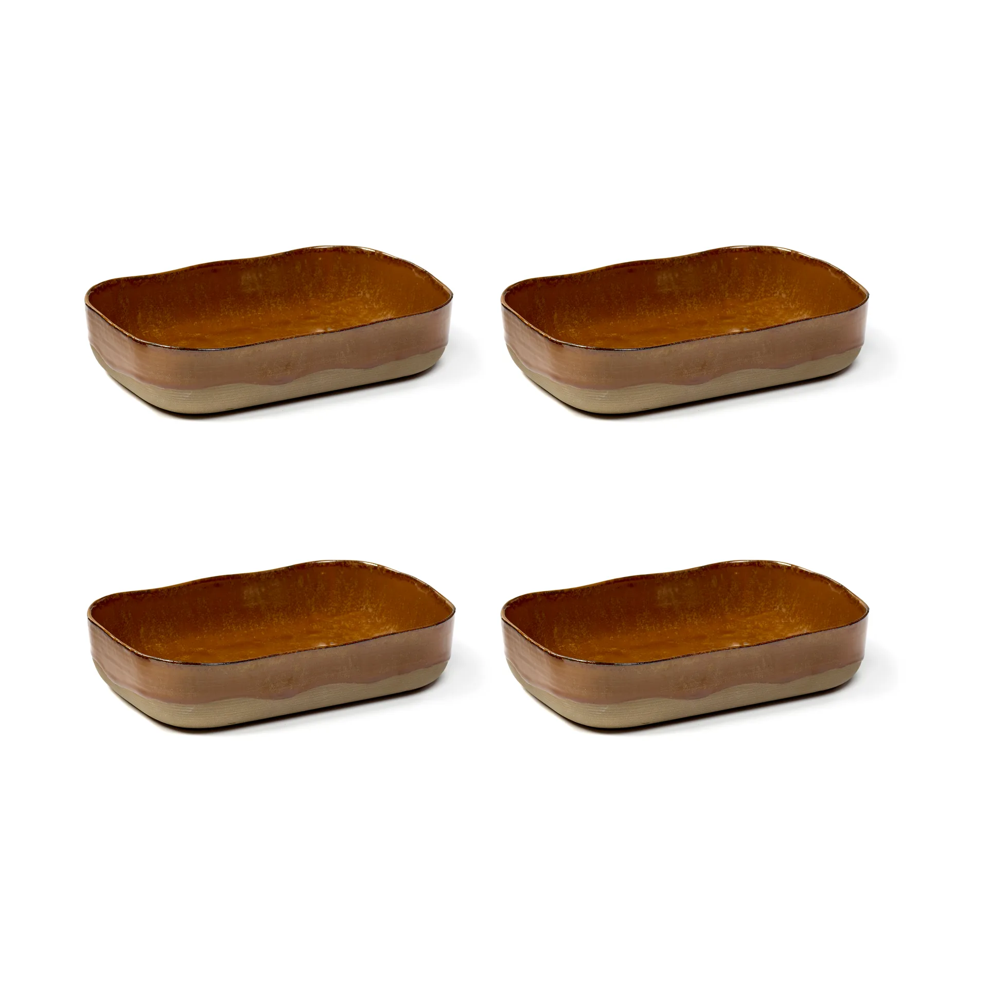 La Nouvelle Table extra tiefe Schale Nr. 5, 4er-Pack, Brown Serax