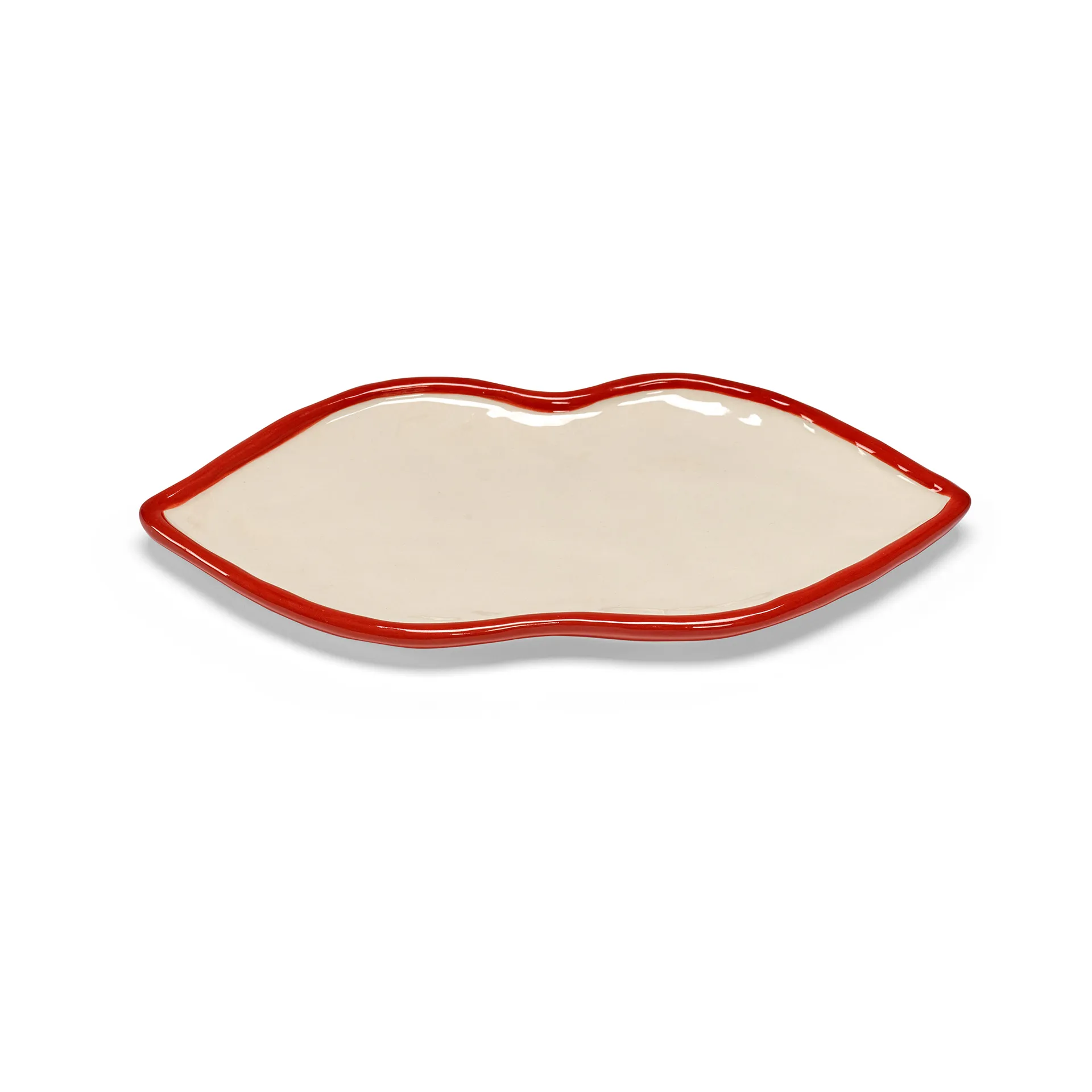 Les Objets Mouleversants Tablett M, Red-white Serax