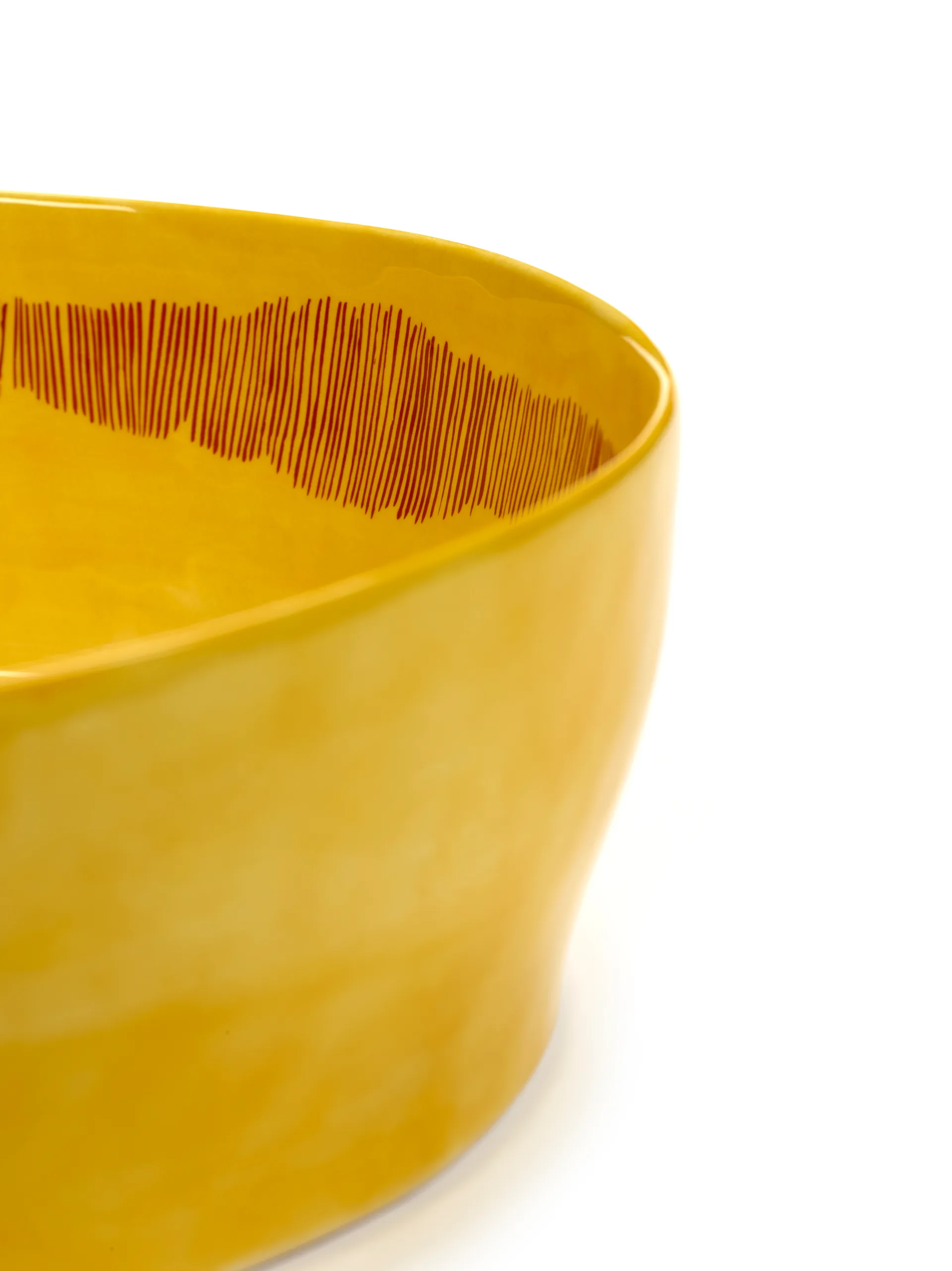 Ottolenghi Feast Salatschale Ø27,5 cm, Yellow stripes-red Serax