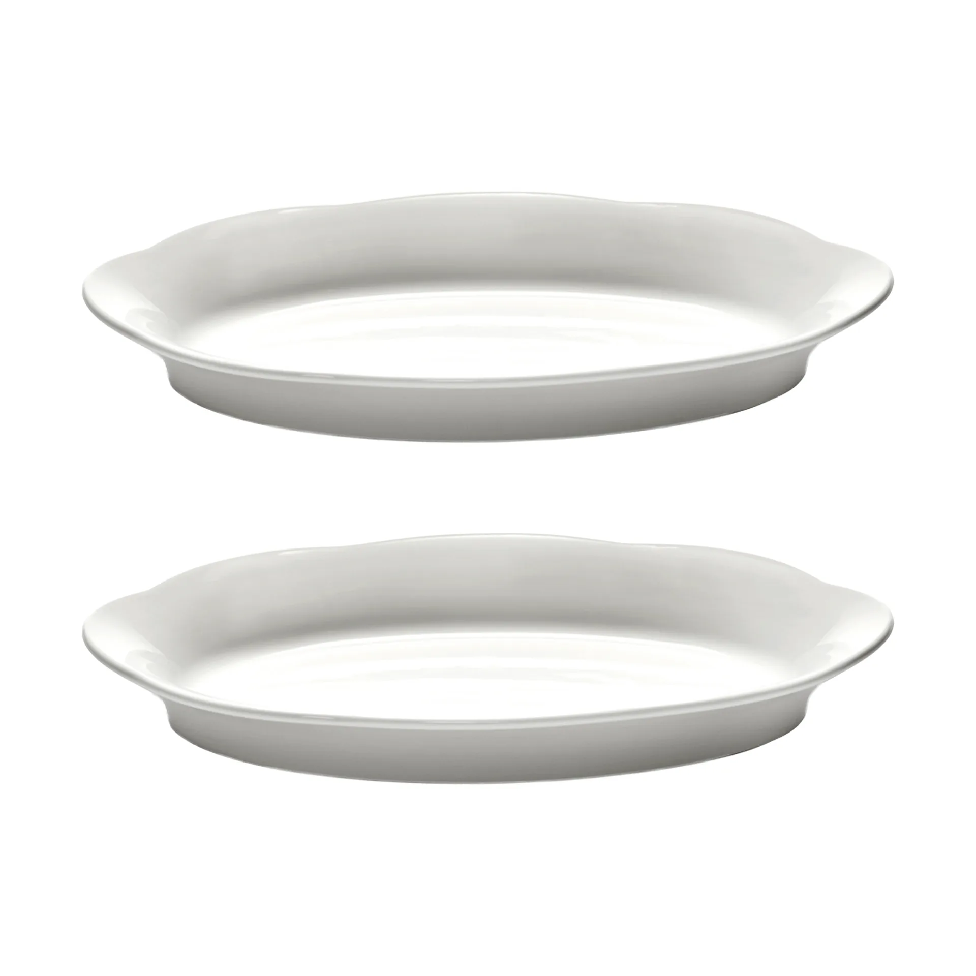 Silhouette oval djup Teller M 15x24,5 cm 2er pack, White Serax