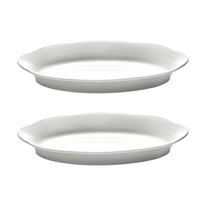 Silhouette oval djup Teller M 15x24,5 cm 2er pack - White - Serax