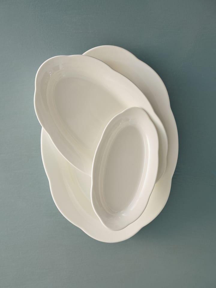Silhouette oval djup Teller M 15x24,5 cm, White Serax