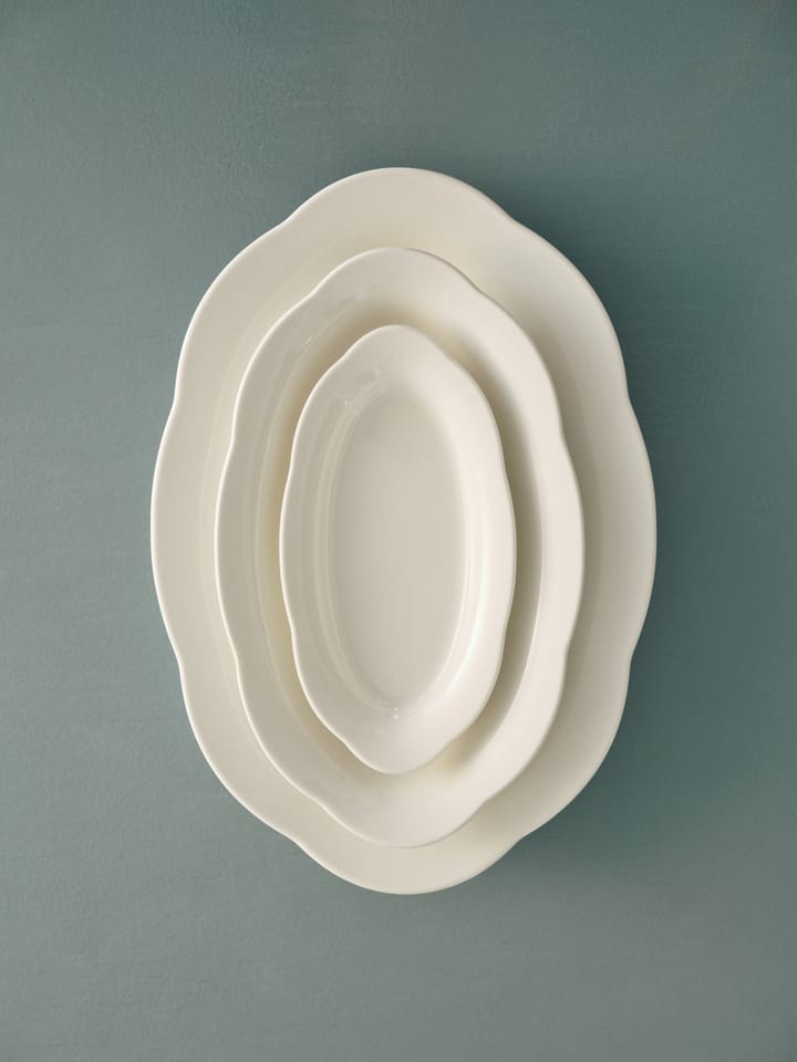 Silhouette oval djup Teller M 15x24,5 cm, White Serax