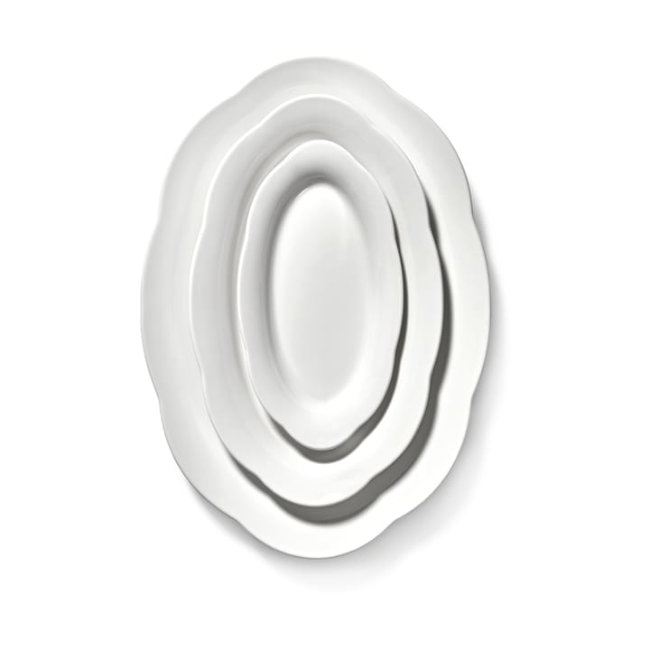 Silhouette oval djup Teller M 15x24,5 cm, White Serax