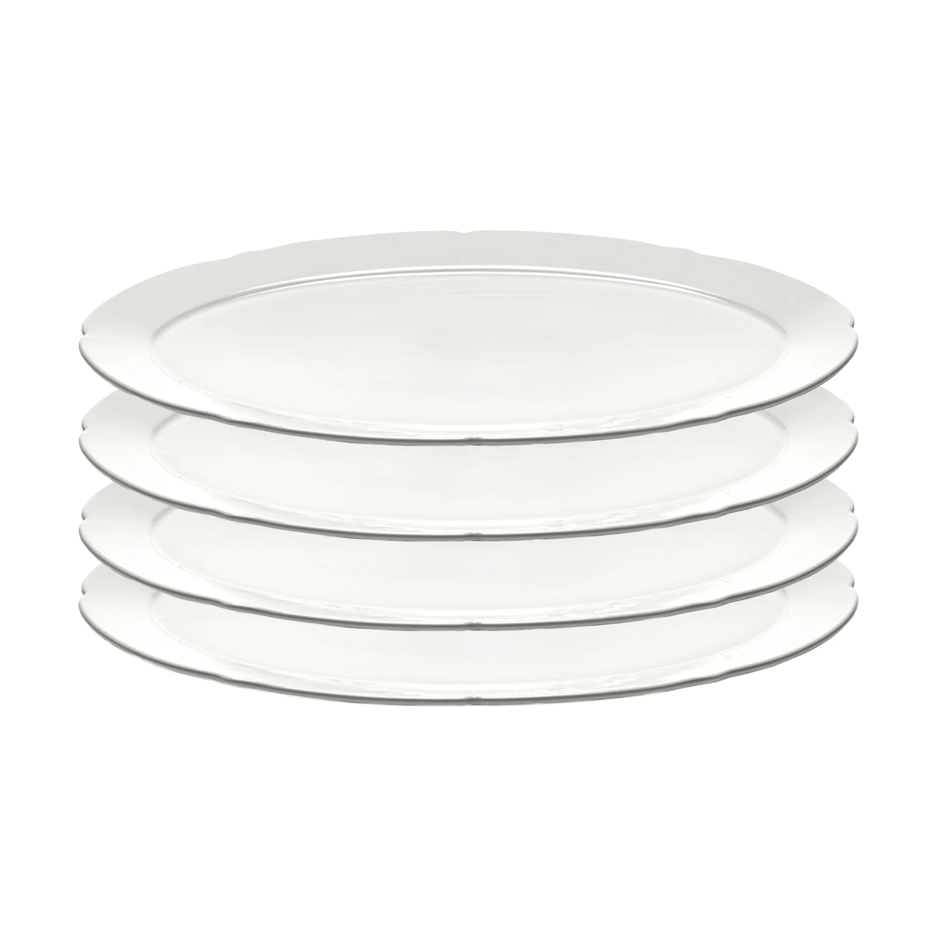 Silhouette ovaler Teller L 21x30 cm 4er pack, White Serax