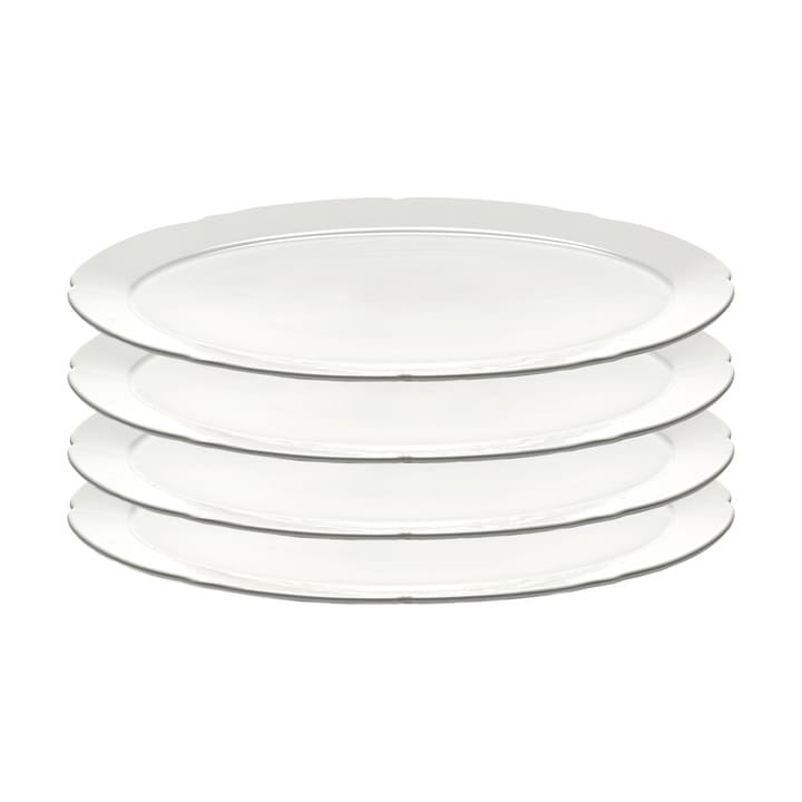 Silhouette ovaler Teller L 21x30 cm 4er pack - White - Serax