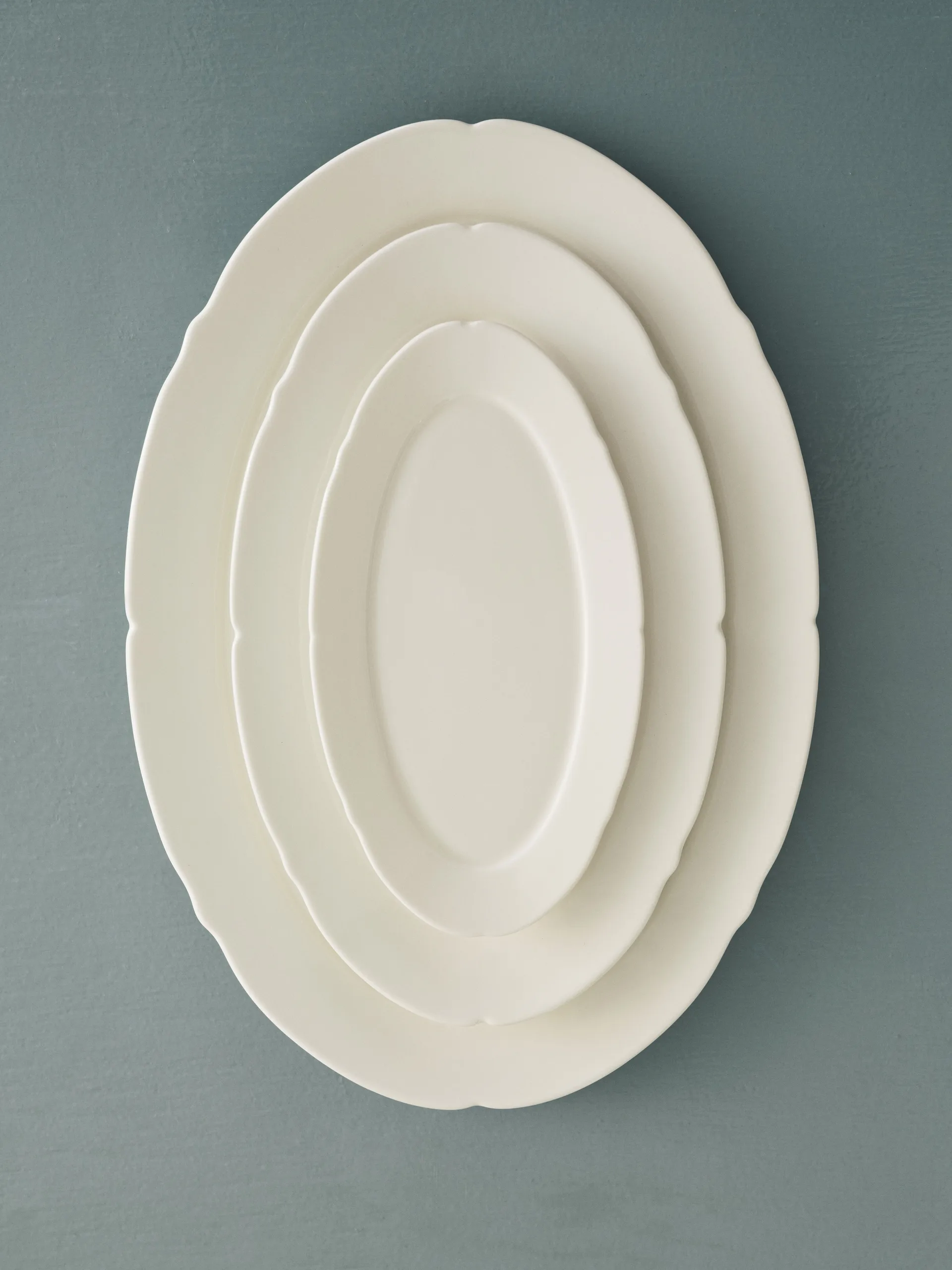 Silhouette ovaler Teller S 10x18,5 cm 4er pack, White Serax