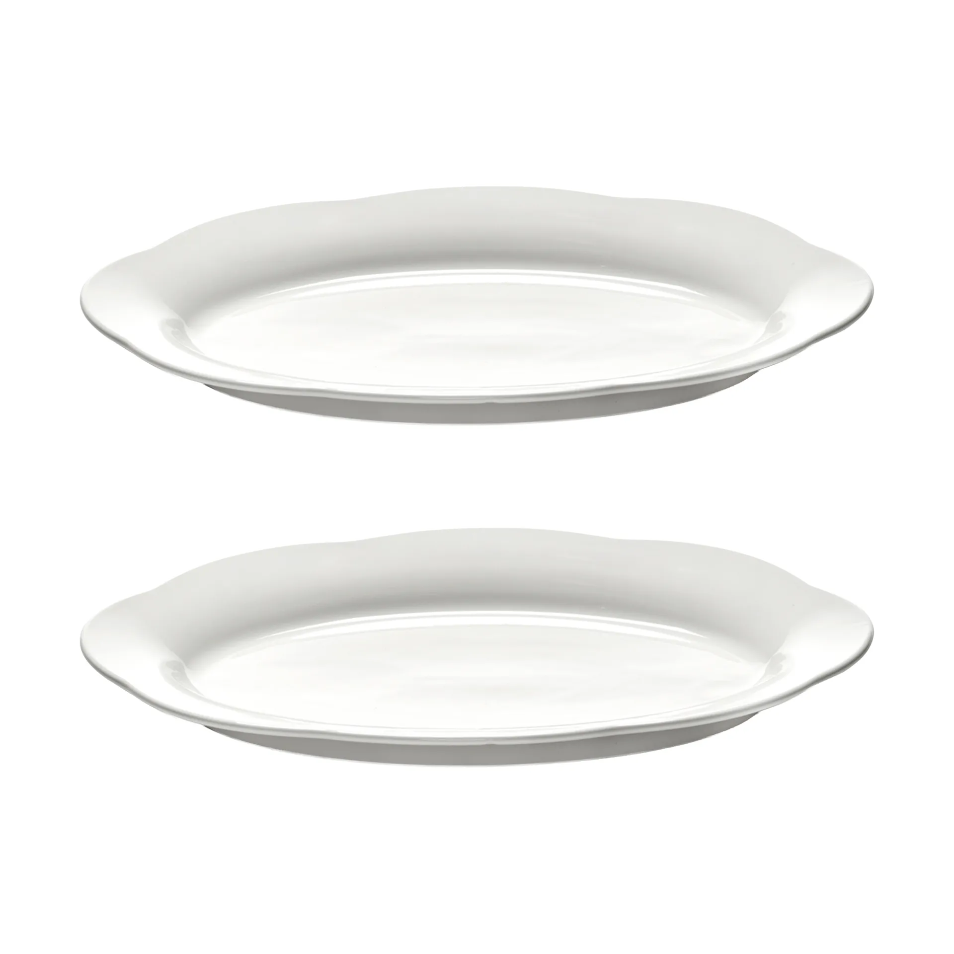 Silhouette ovaler tiefer Teller L 21x30 cm 2er pack, White Serax