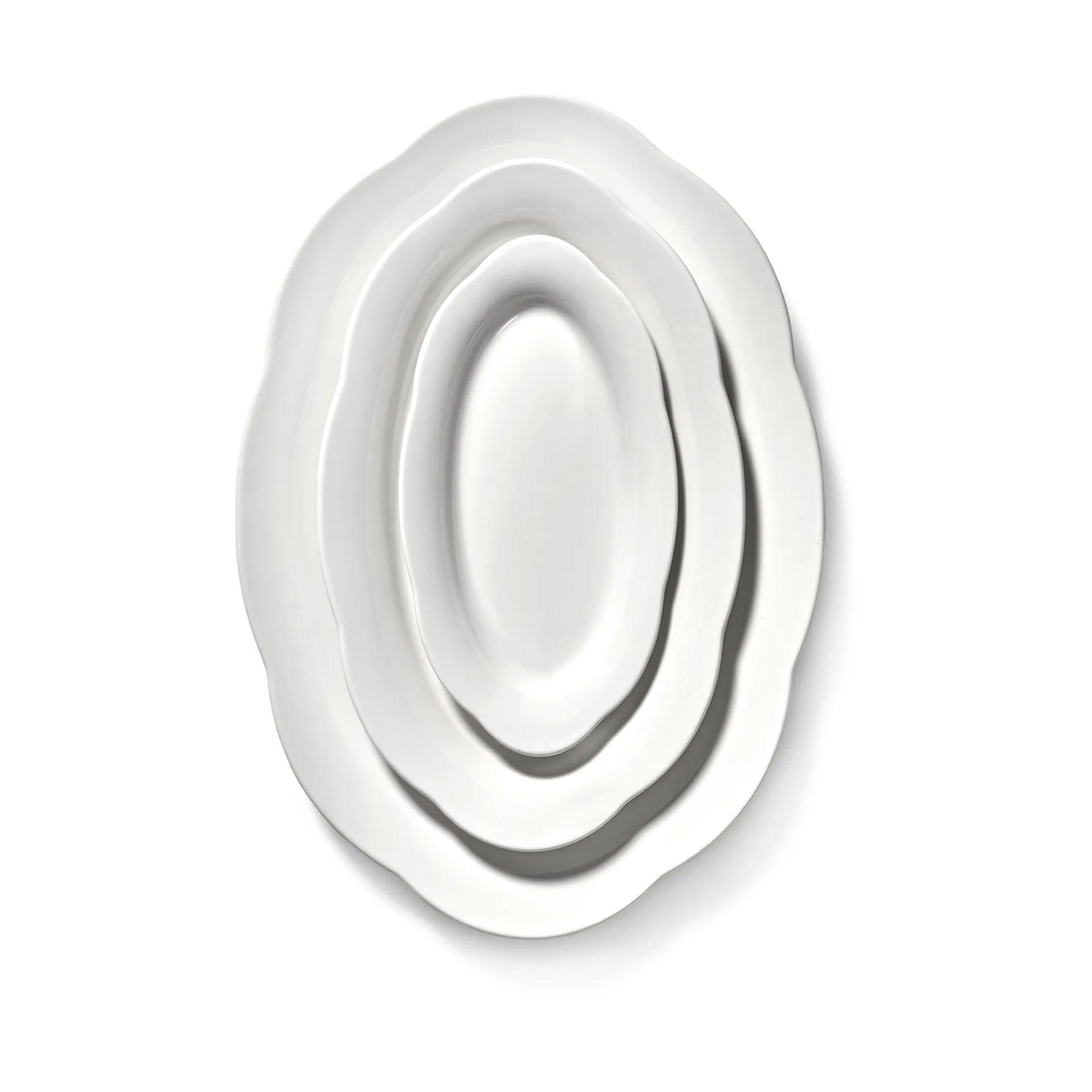 Silhouette ovaler tiefer Teller L 21x30 cm 2er pack, White Serax