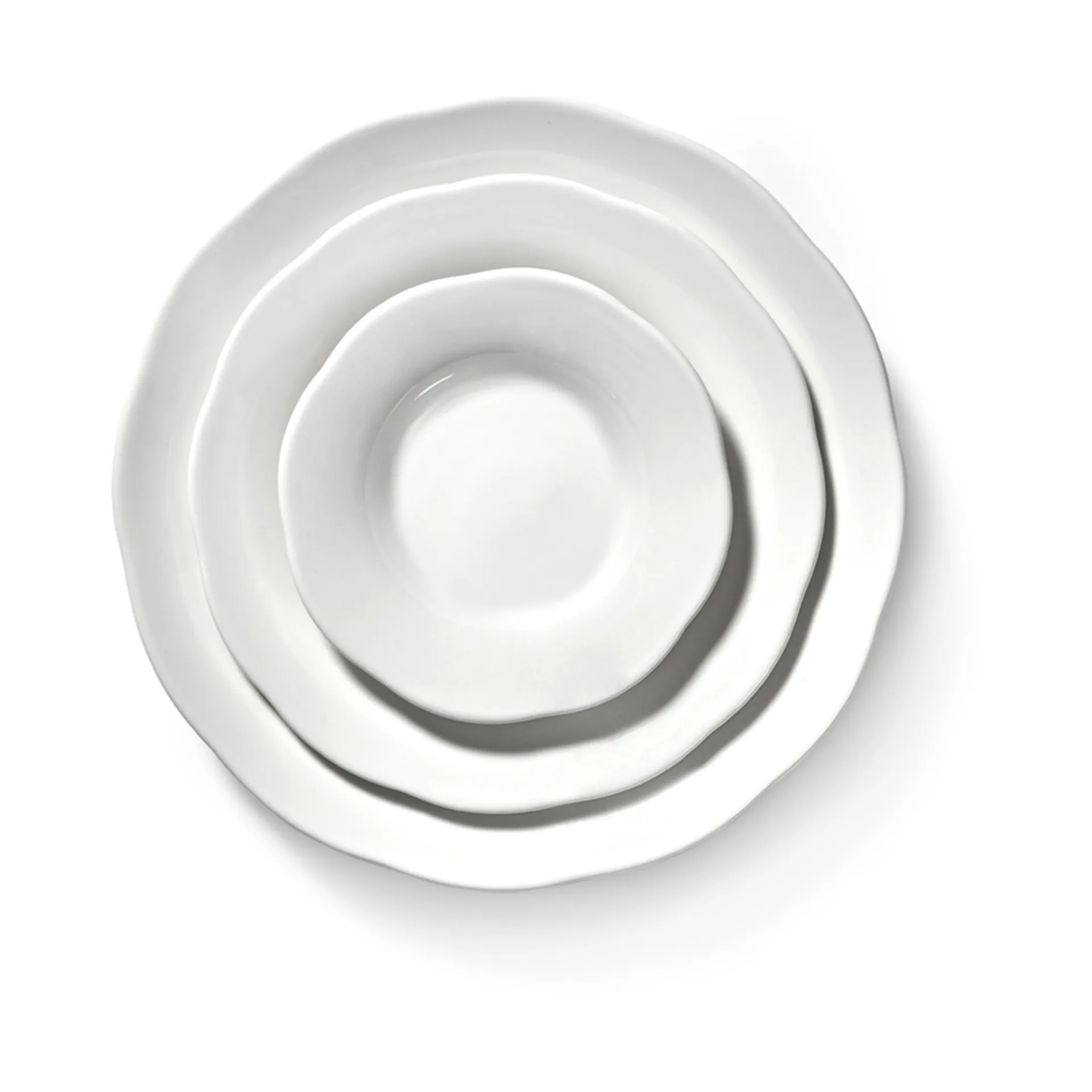Silhouette tiefer Seitenteller L Ø18,5 cm 4er pack, White Serax