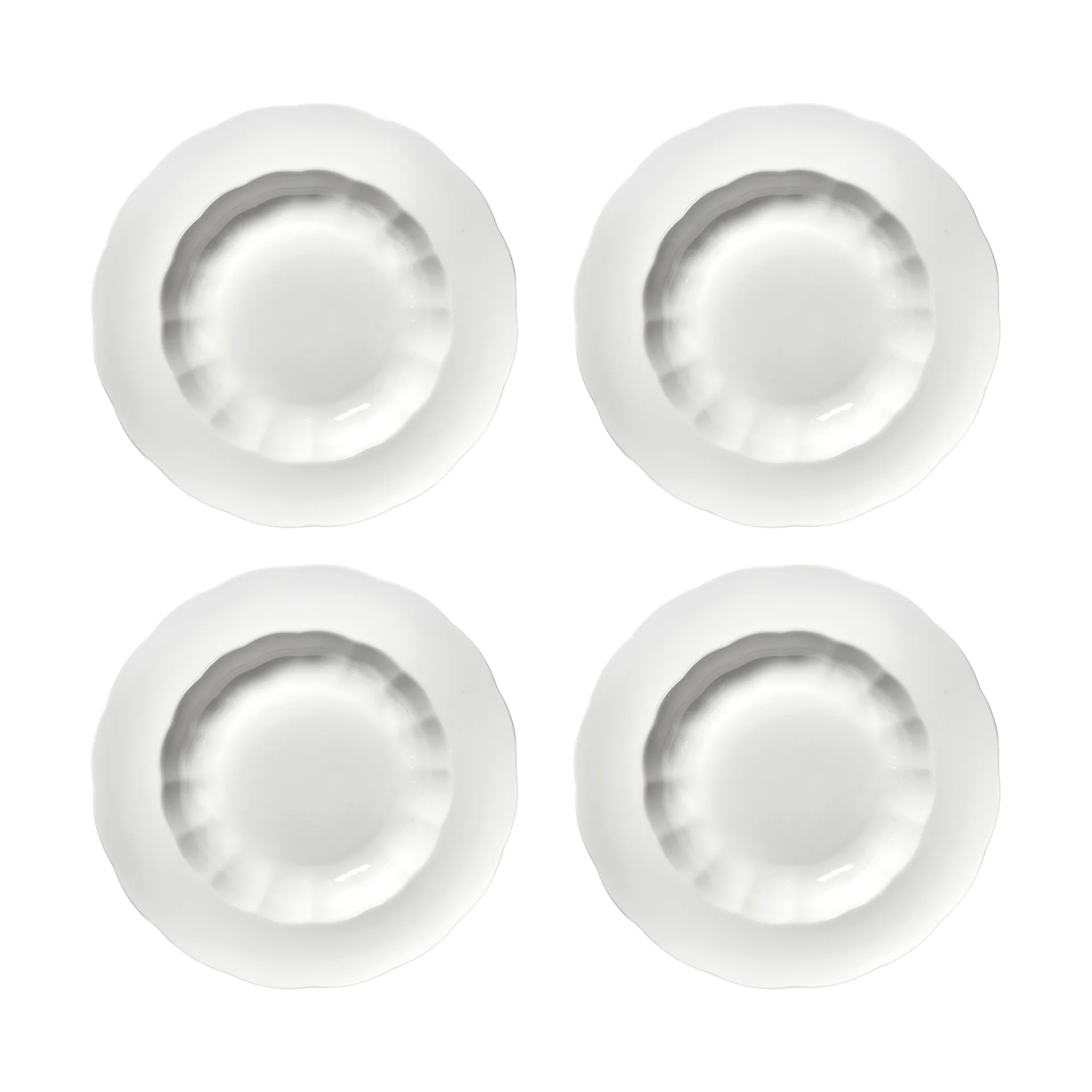 Silhouette tiefer Teller L Ø27 cm 4er pack, White Serax