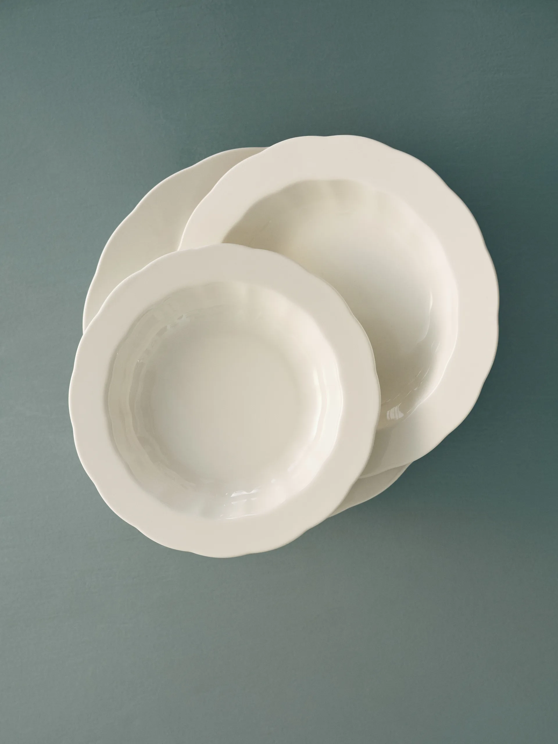Silhouette tiefer Teller L Ø27 cm 4er pack, White Serax