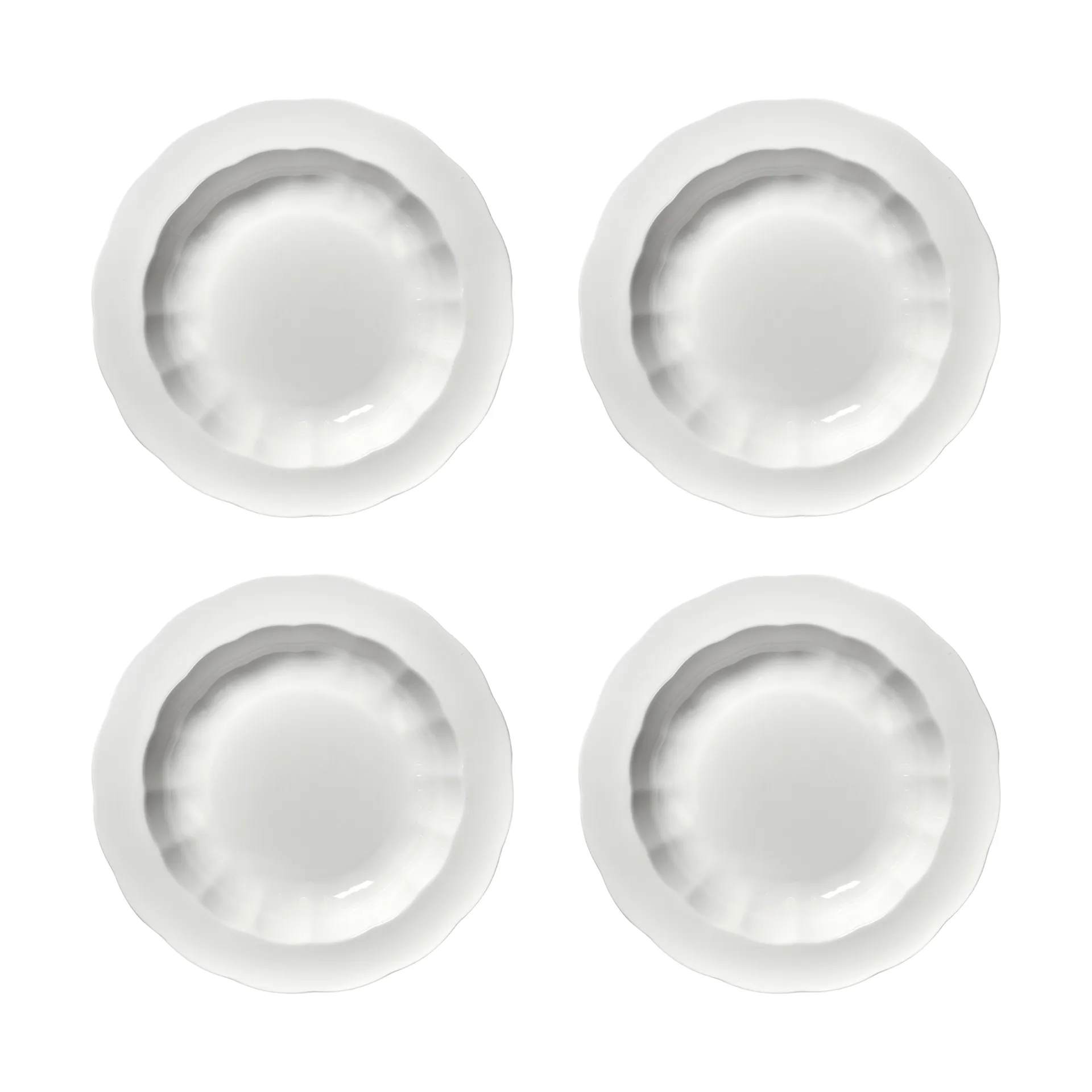 Silhouette tiefer Teller M Ø23,7 cm 4er pack, White Serax