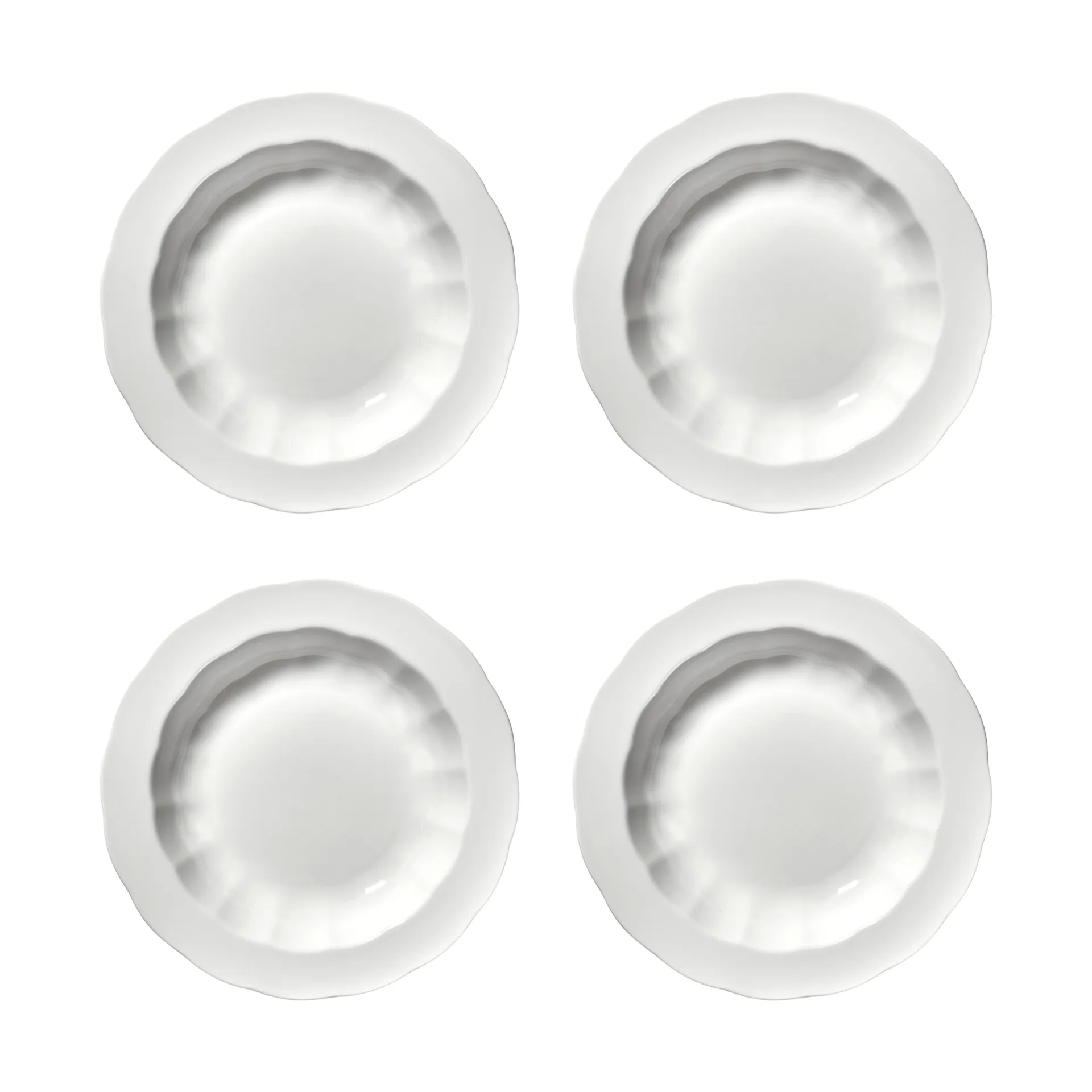 Silhouette tiefer Teller S Ø21,5 cm 4er pack, White Serax