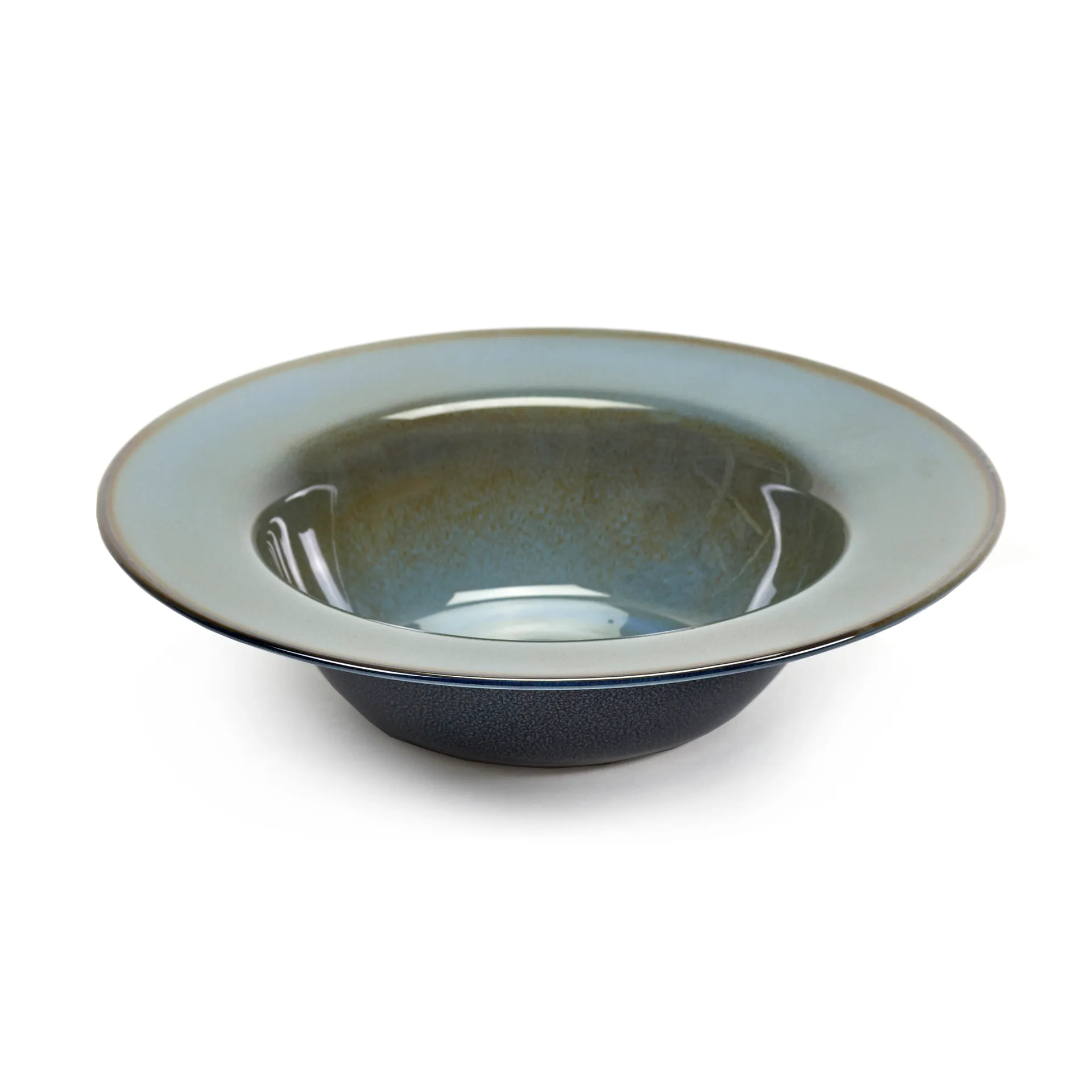 Terres de Rêves tiefer Teller 21,3cm, Blue grey-dark blue Serax