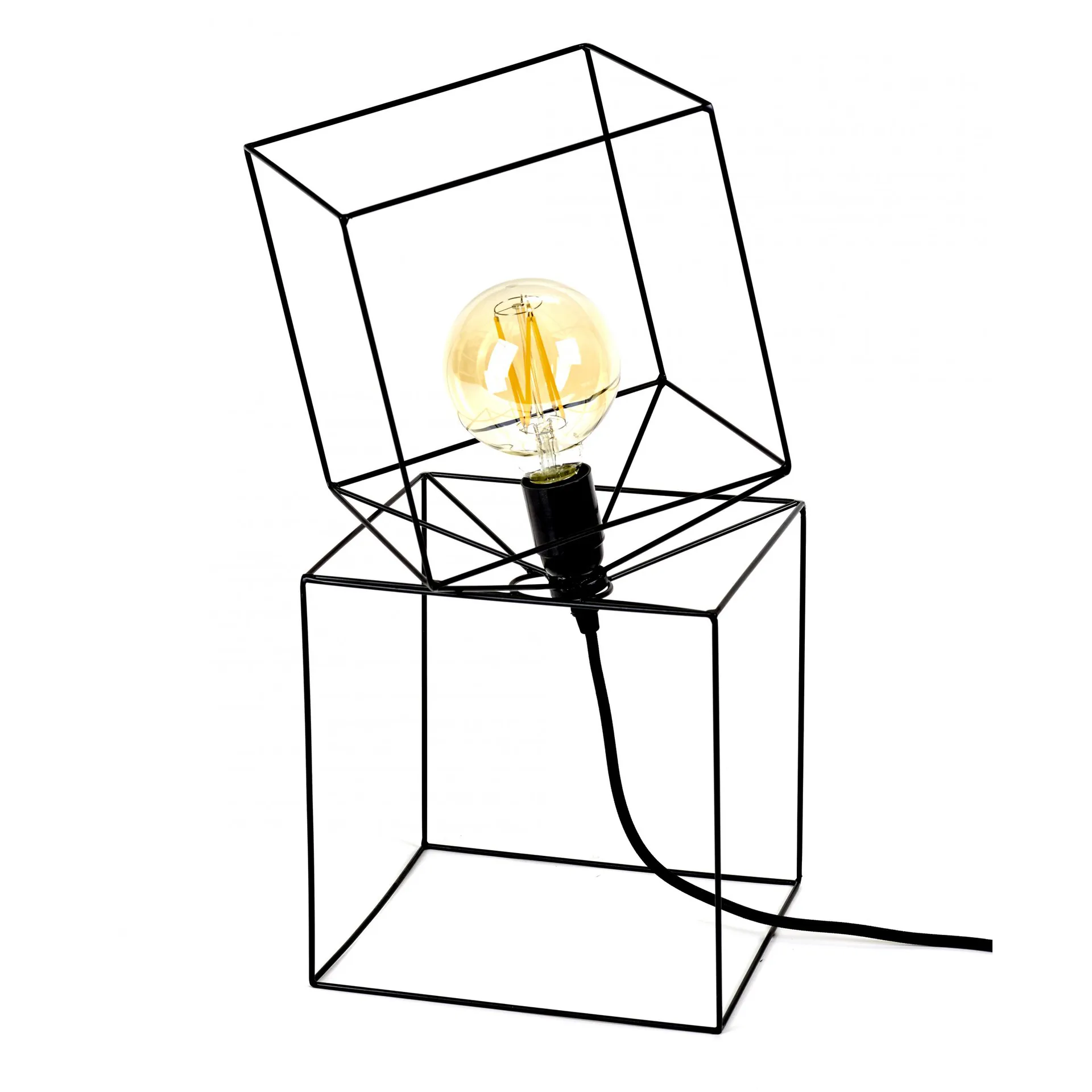 Trompe l'oeil Tischleuchte, Schwarz Serax