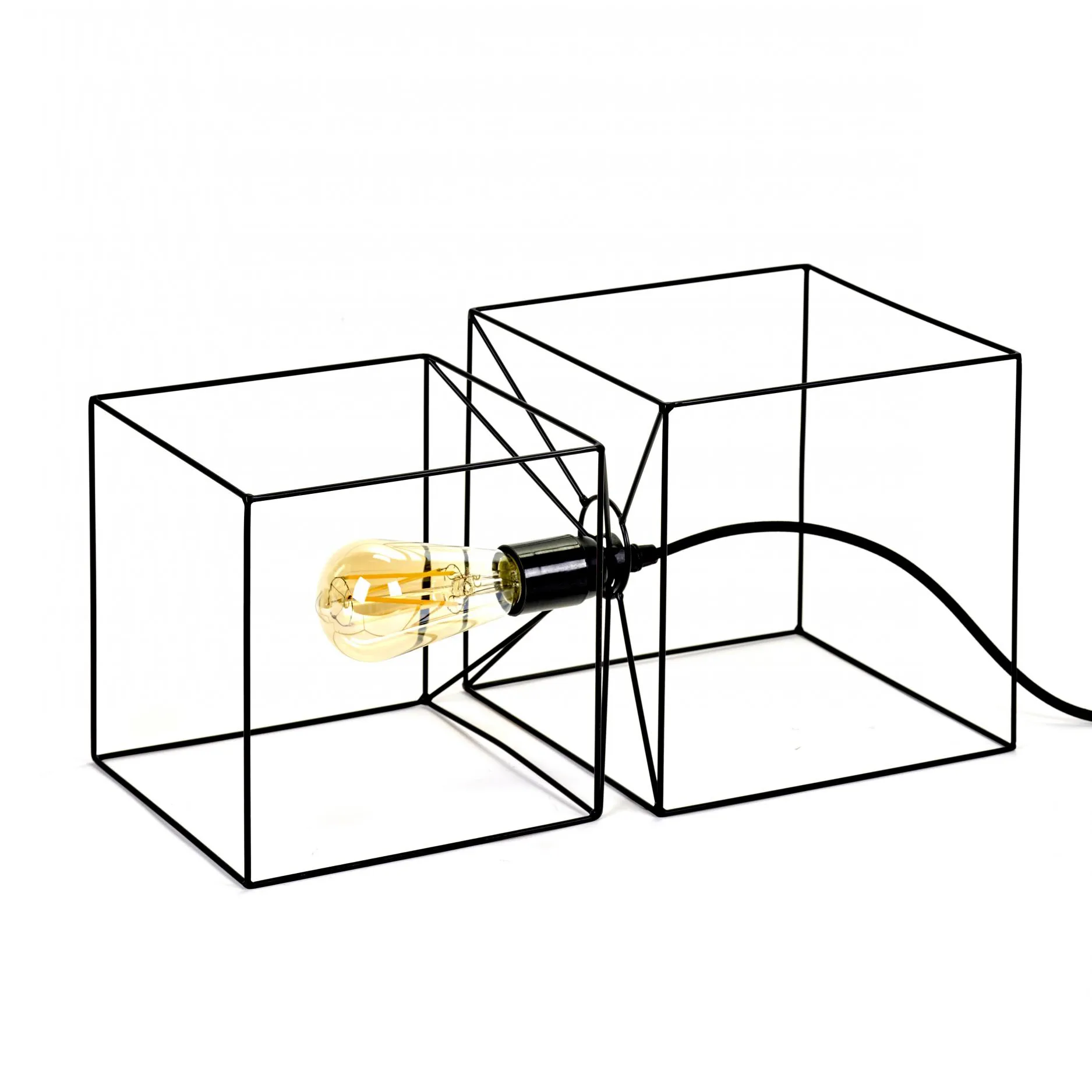 Trompe l'oeil Tischleuchte, Schwarz Serax