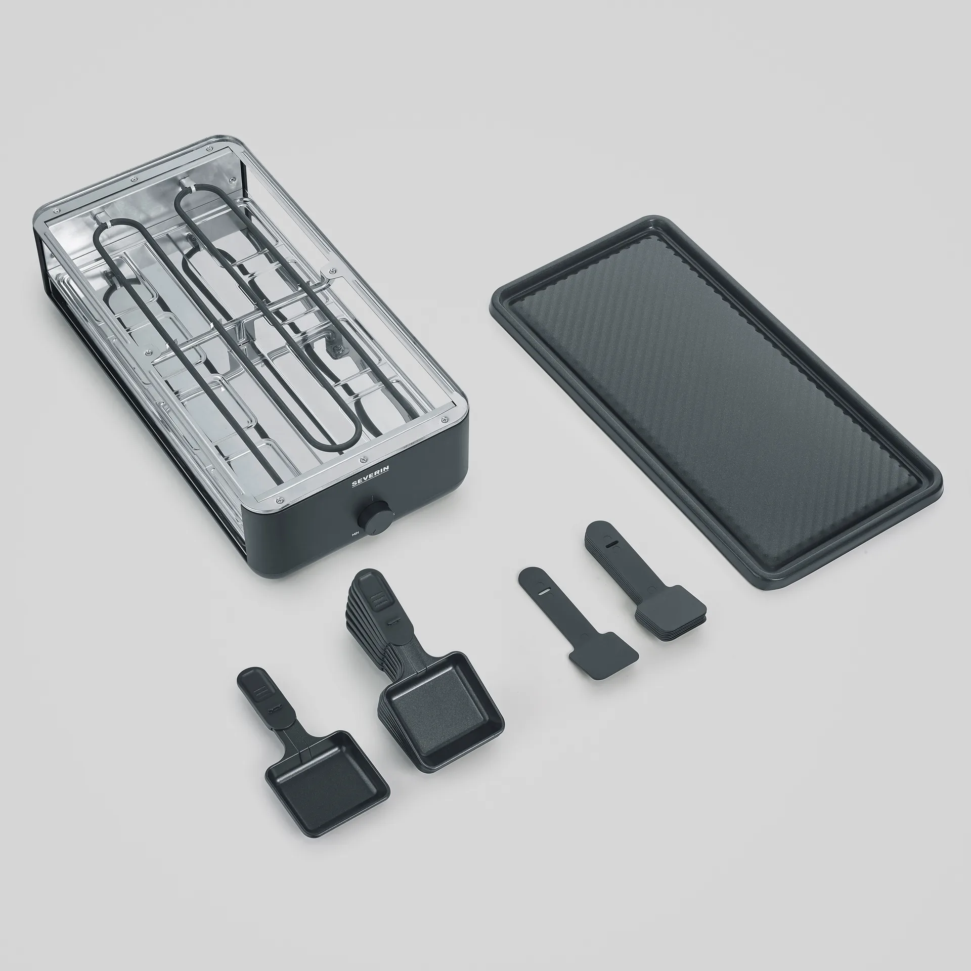 Black Line Raclette Grillplatte RG 2365, 16-teilig Severin