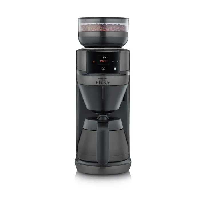 FILKA 2.0 KA 4854 Vollautomat Kaffeemaschine - Dark Inox, Thermosflasche - Severin